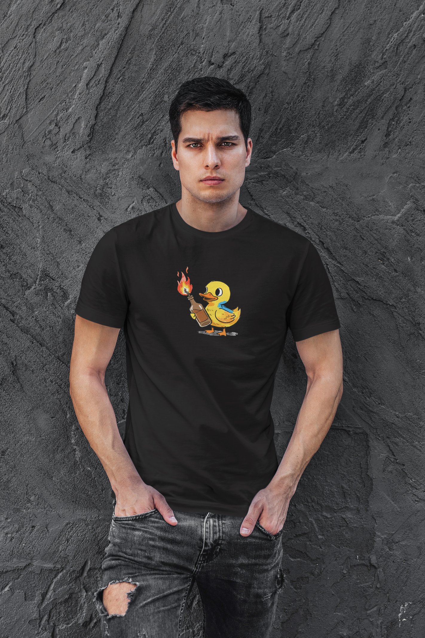 Duck Violence Unisex Siyah Tişört