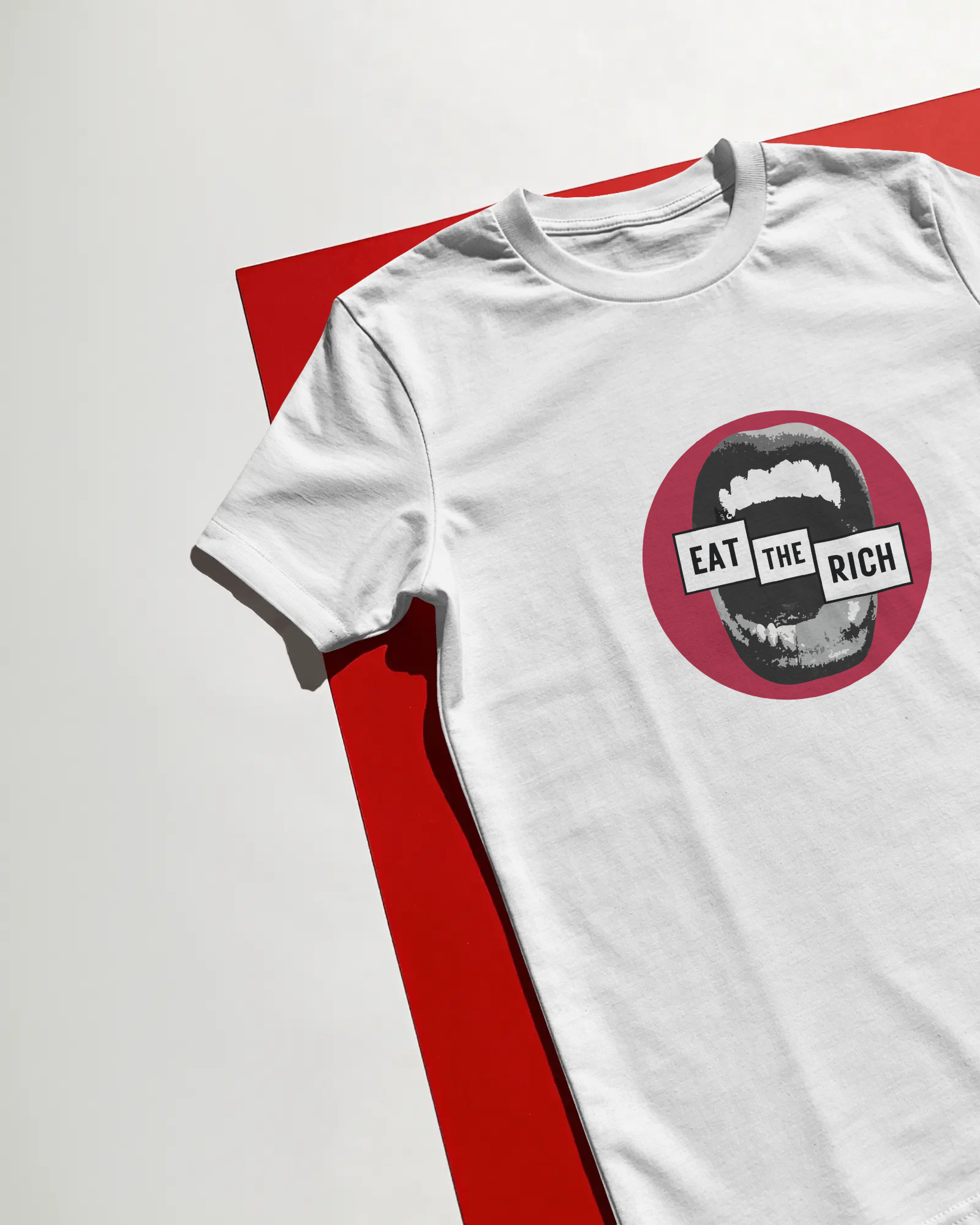 Eat the Rich Unisex Beyaz Tişört