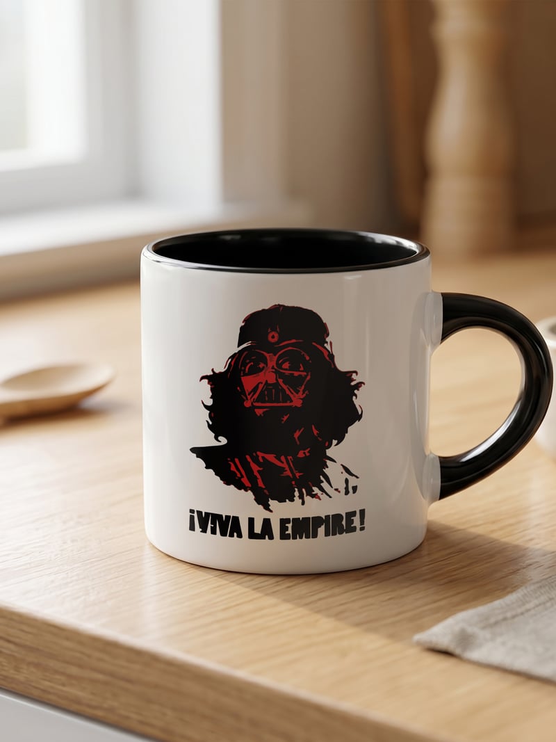Star Wars 180 ml Beyaz Siyah Kahve Kupası