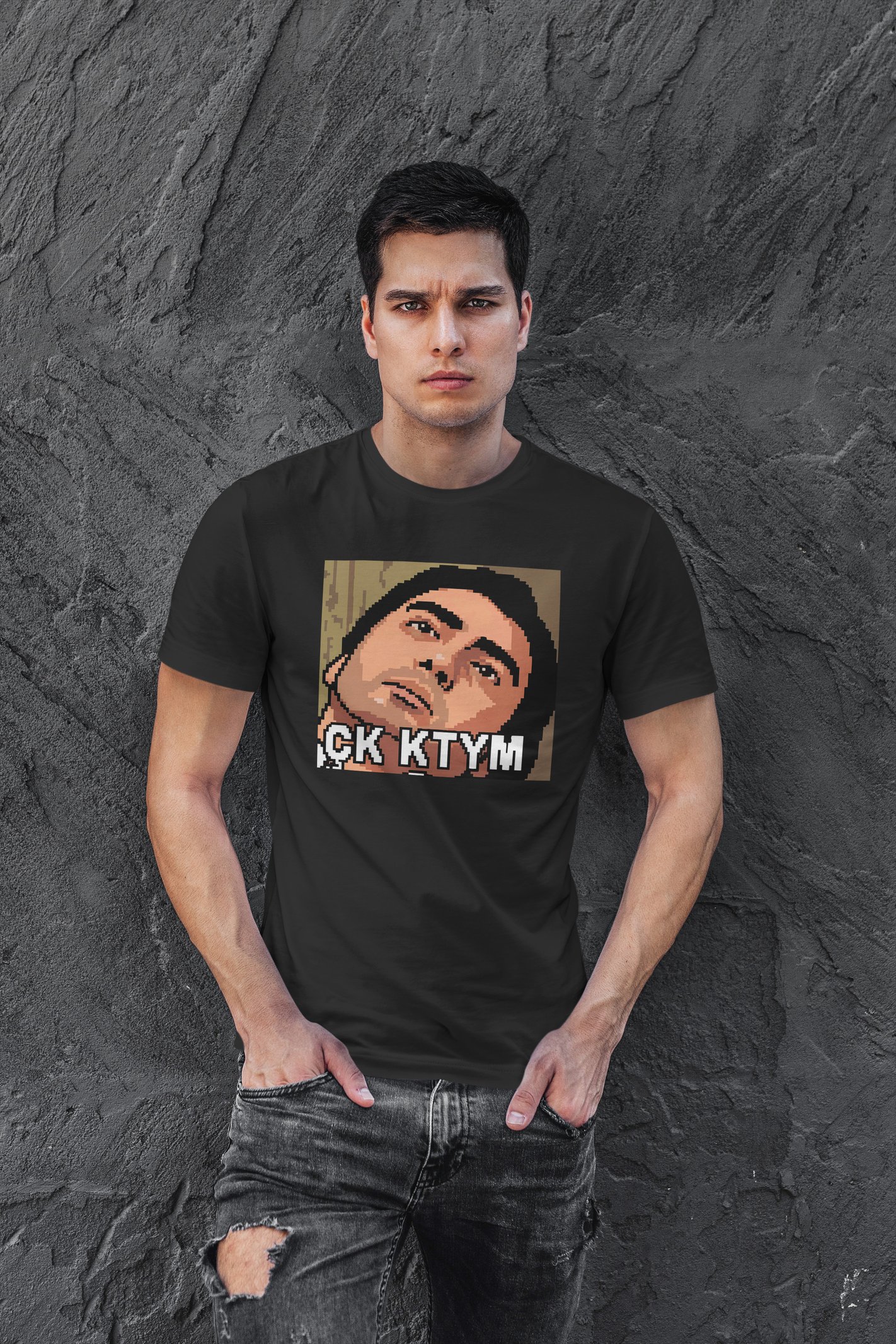 Çok Kötüyüm Çk Ktym Dijital Baskı Siyah Unisex Tişört