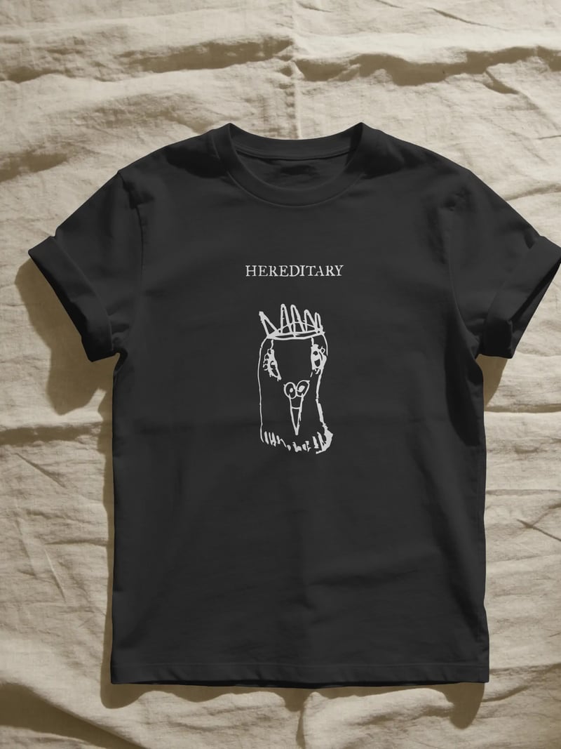 Hereditary Unisex Siyah Tişört