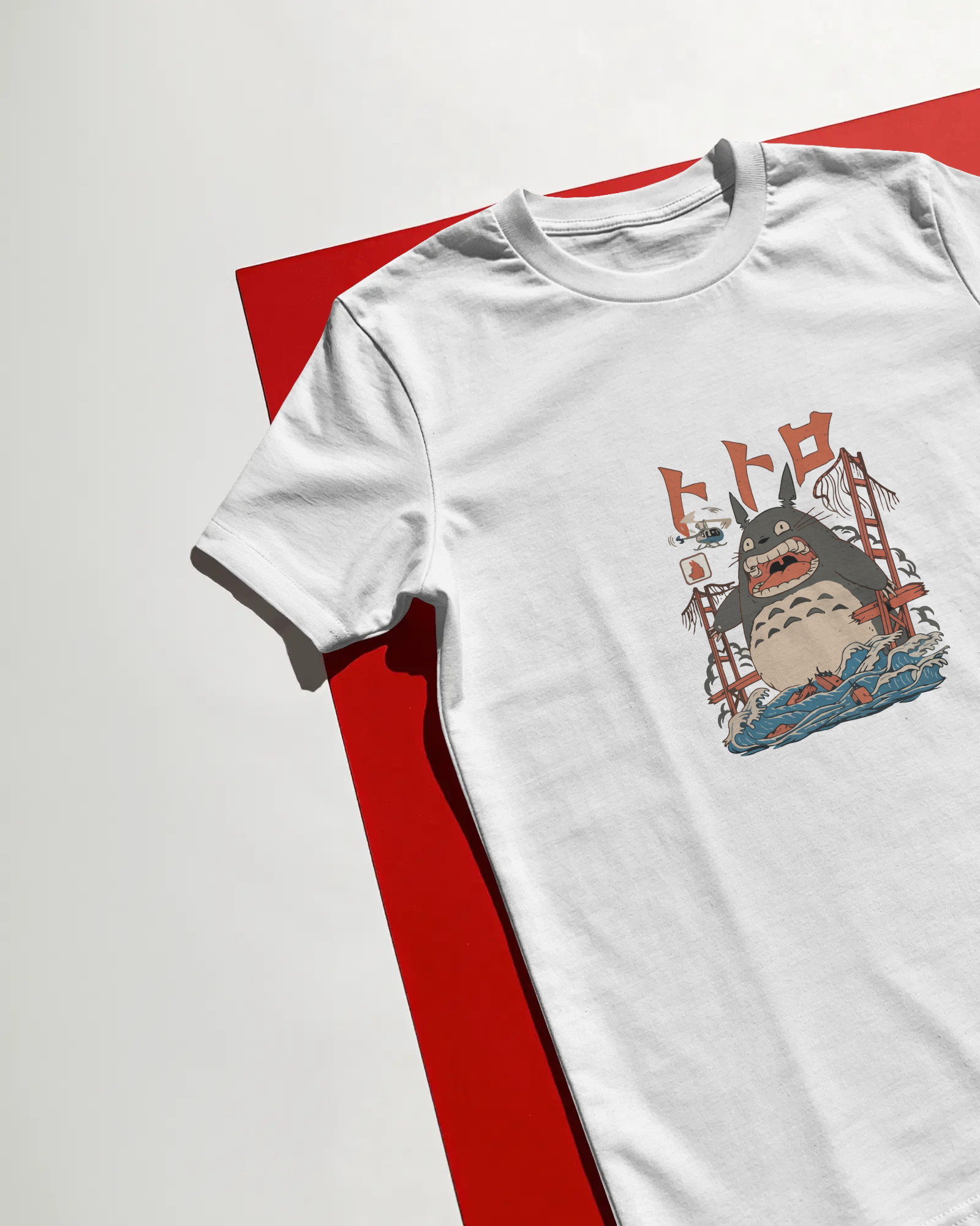 Totoro Unisex Beyaz Tişört