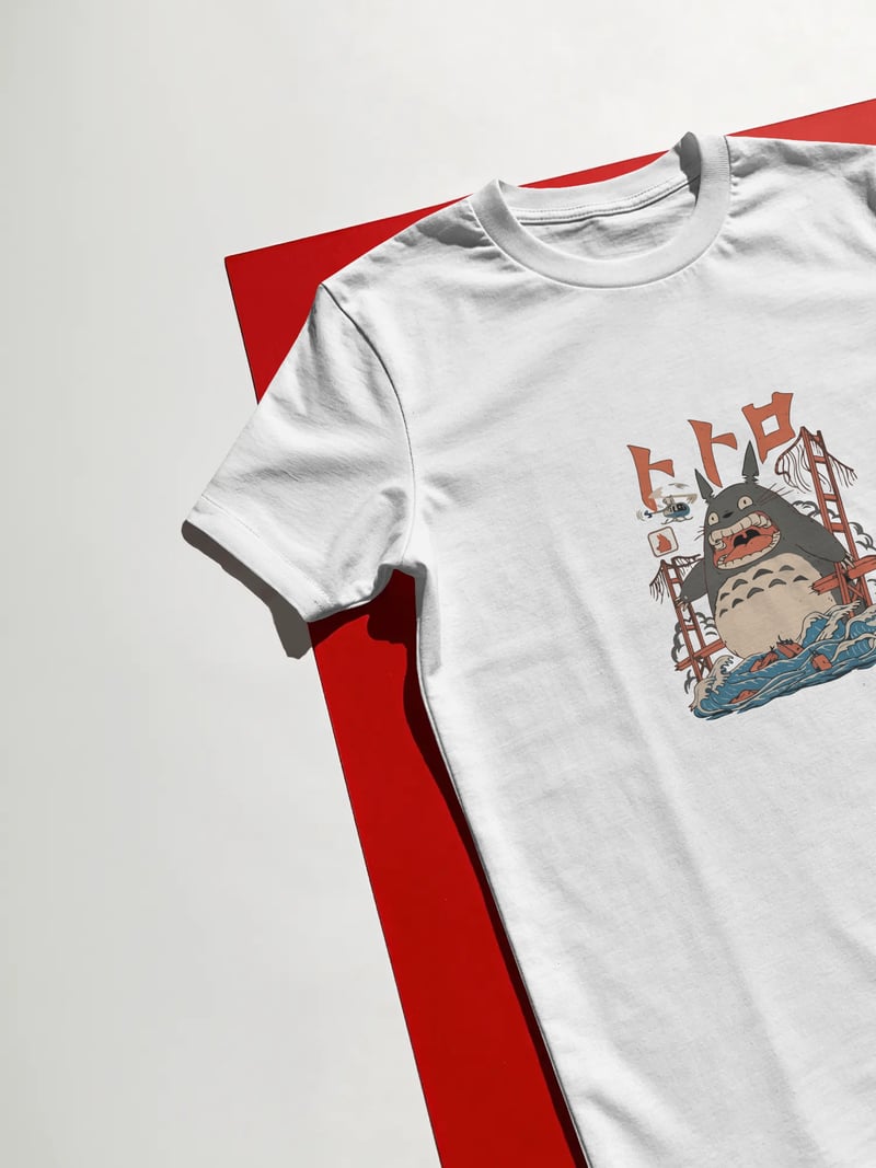 Totoro Unisex Beyaz Tişört
