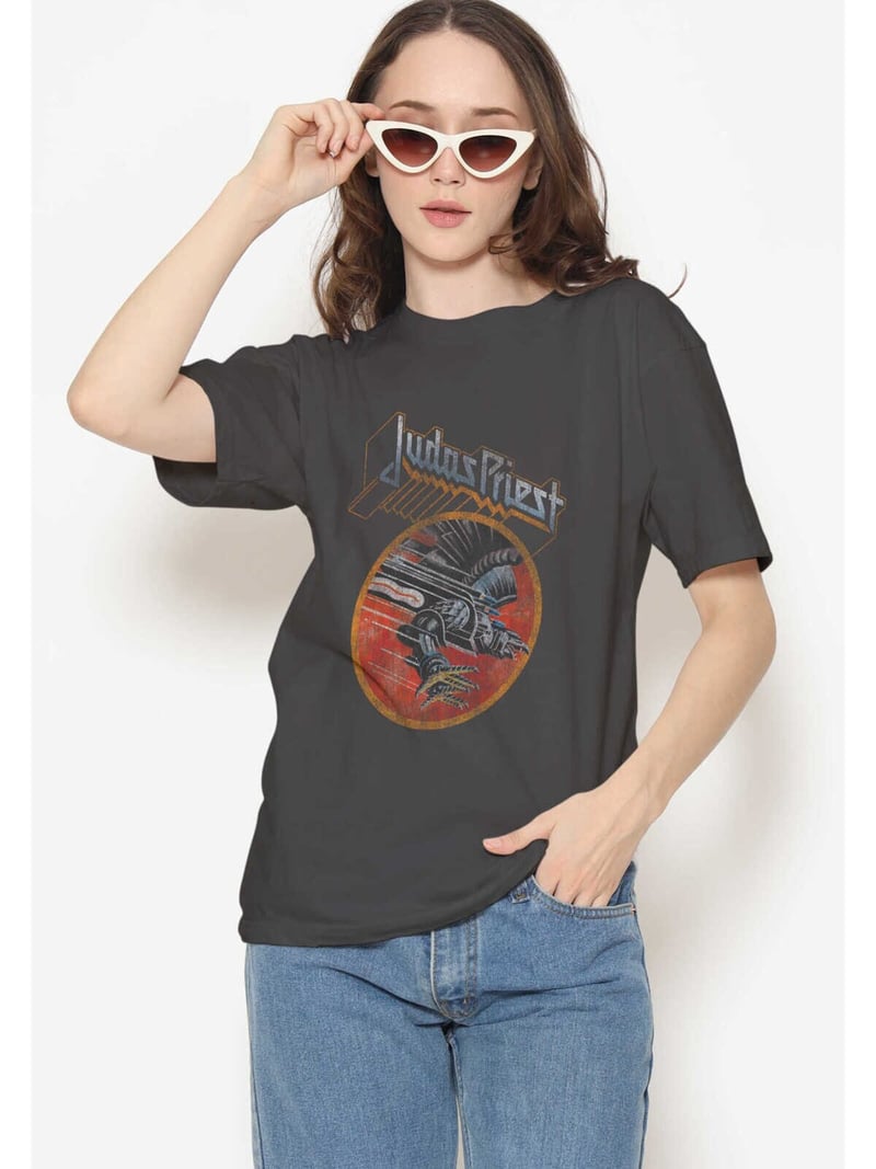 Judas Priest Dijital Baskı Siyah Unisex Tişört
