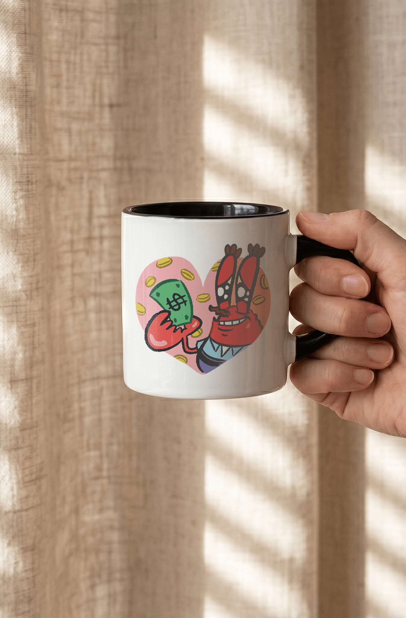 Mr. Krabs Spongebob Squarepants Para Kahve Kupası
