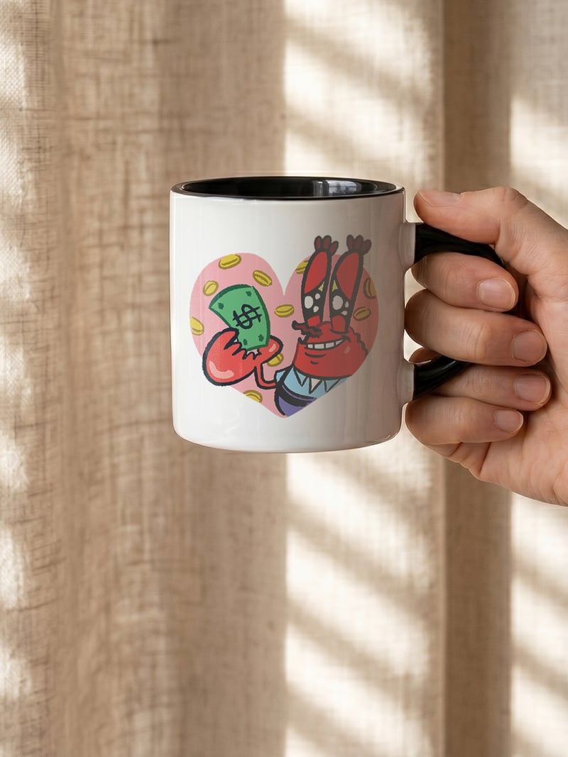 Mr. Krabs Spongebob Squarepants Para Kahve Kupası