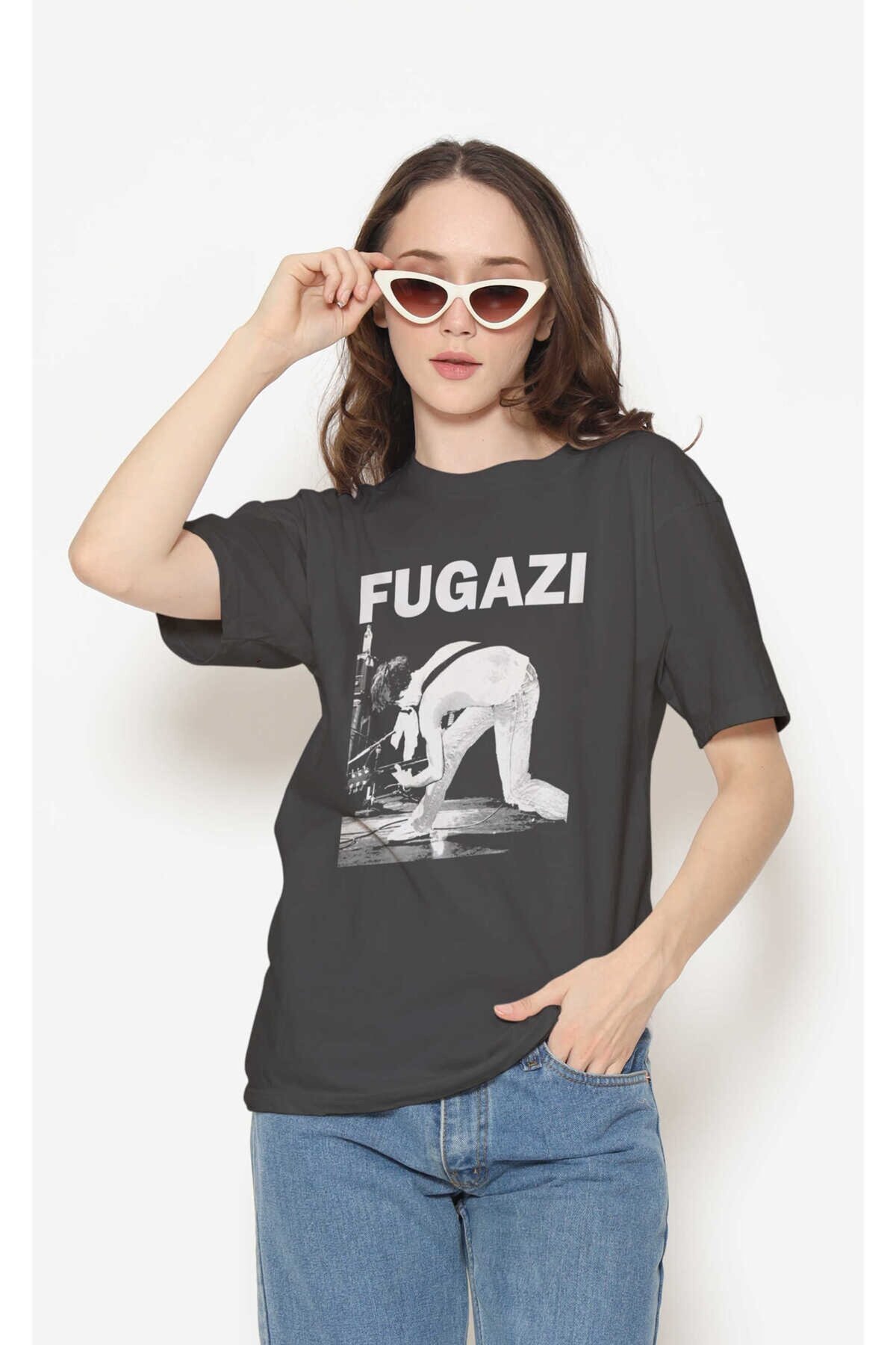 Fugazi Dijital Baskı Siyah Unisex Tişört
