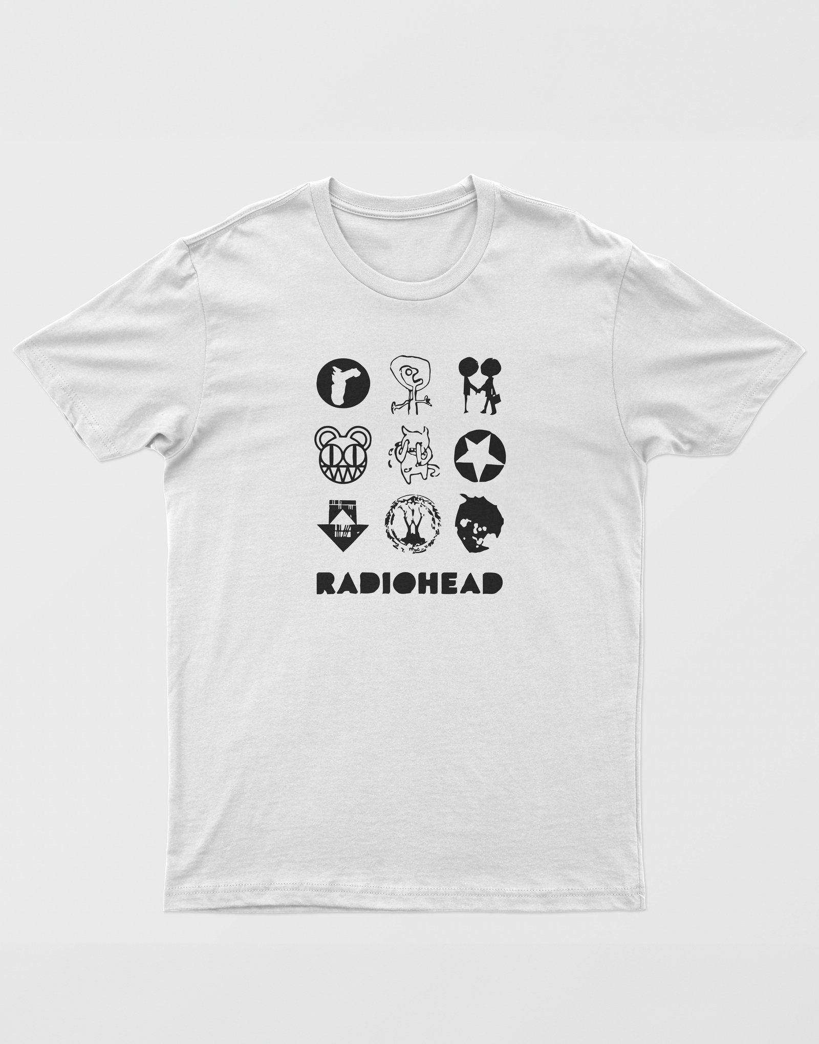 Radiohead Unisex Beyaz Tişört