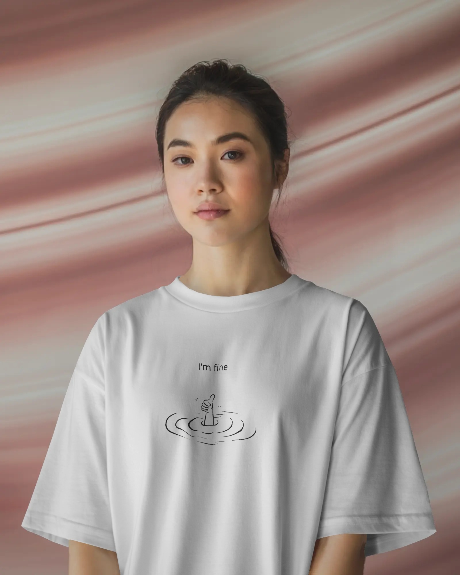 I'm Fine Unisex Beyaz Tişört