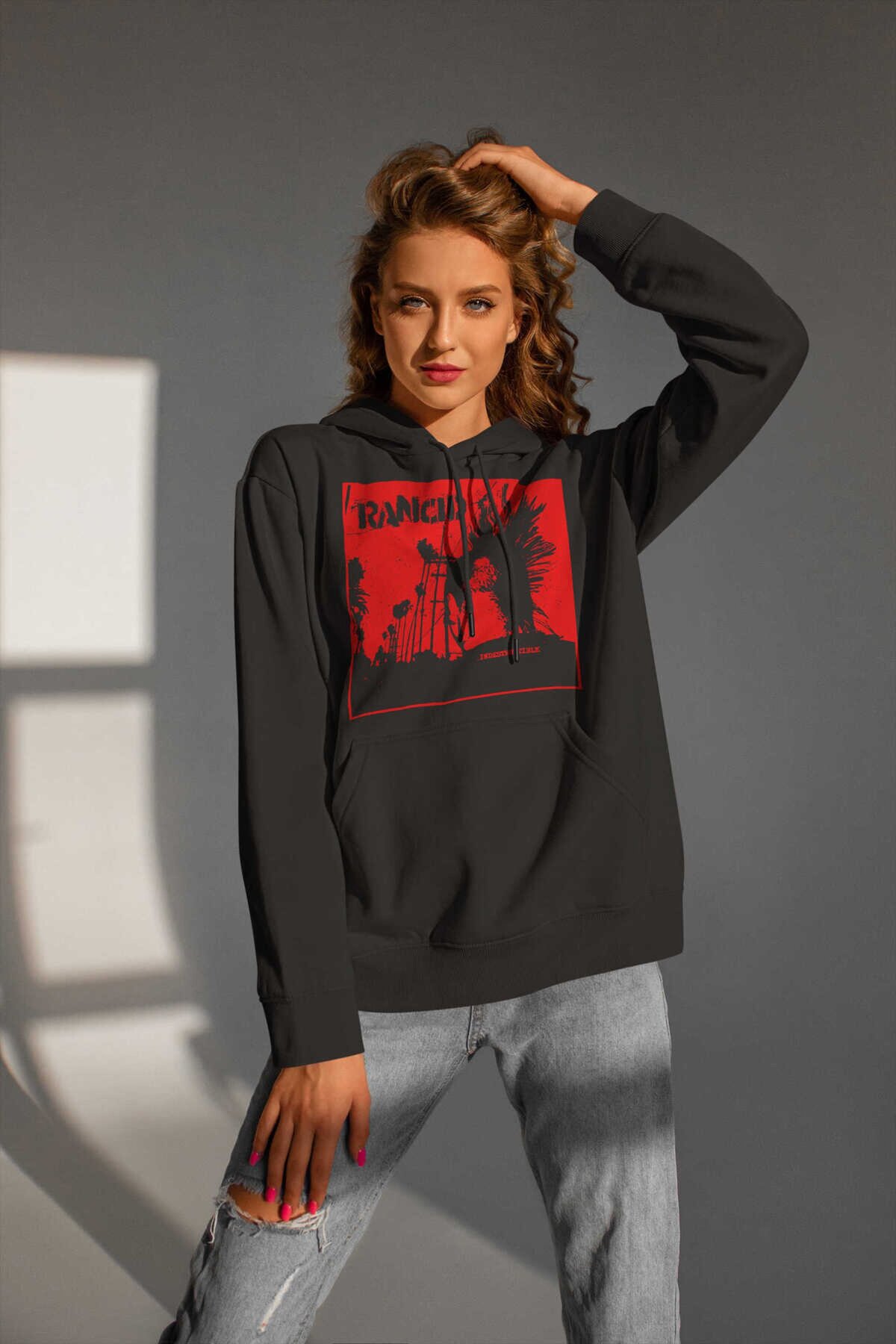 Rancid Dijital Baskı Kapüşonlu Unisex Sweatshirt