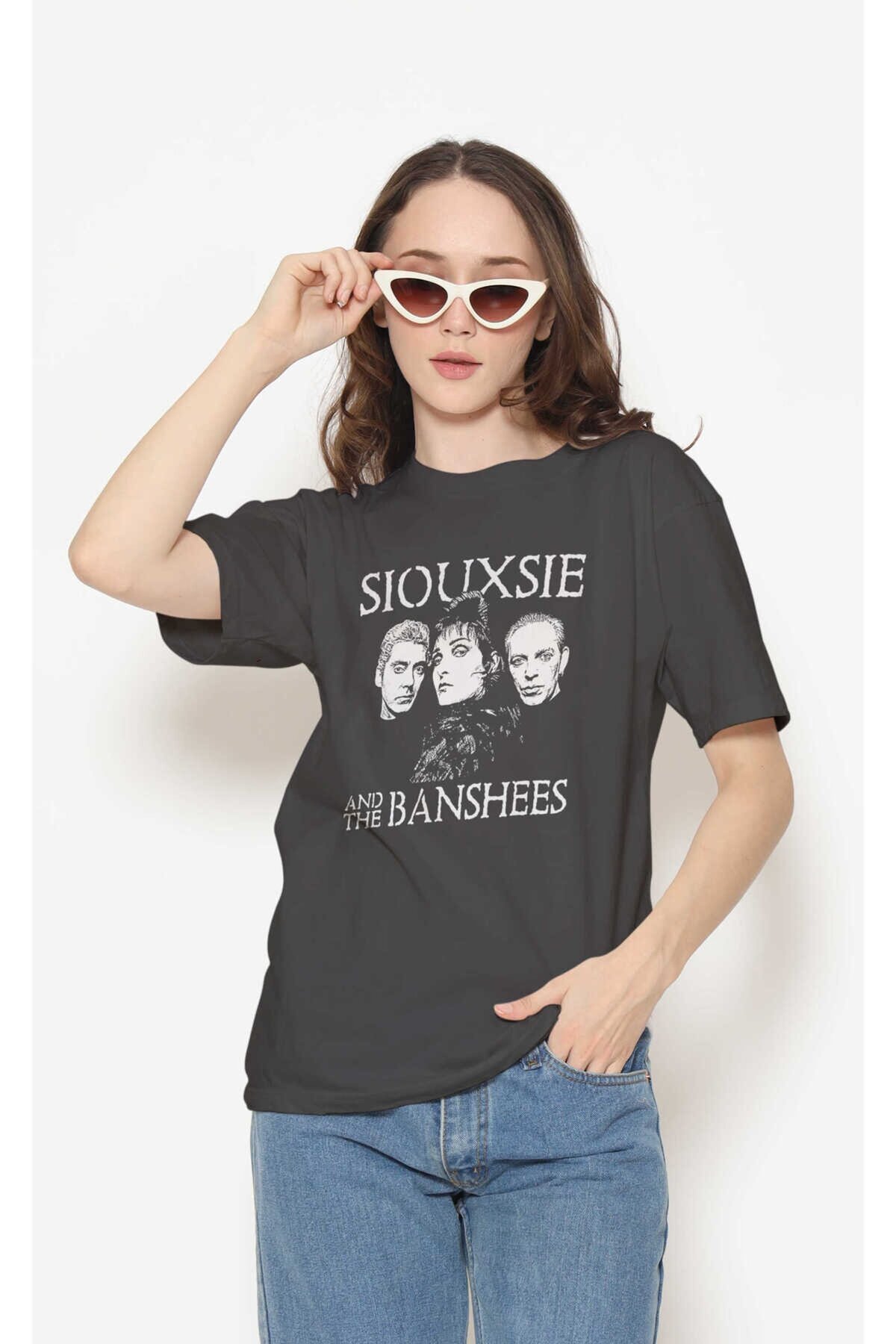 Siouxsie and the Banshees Dijital Baskı Siyah Unisex Tişört