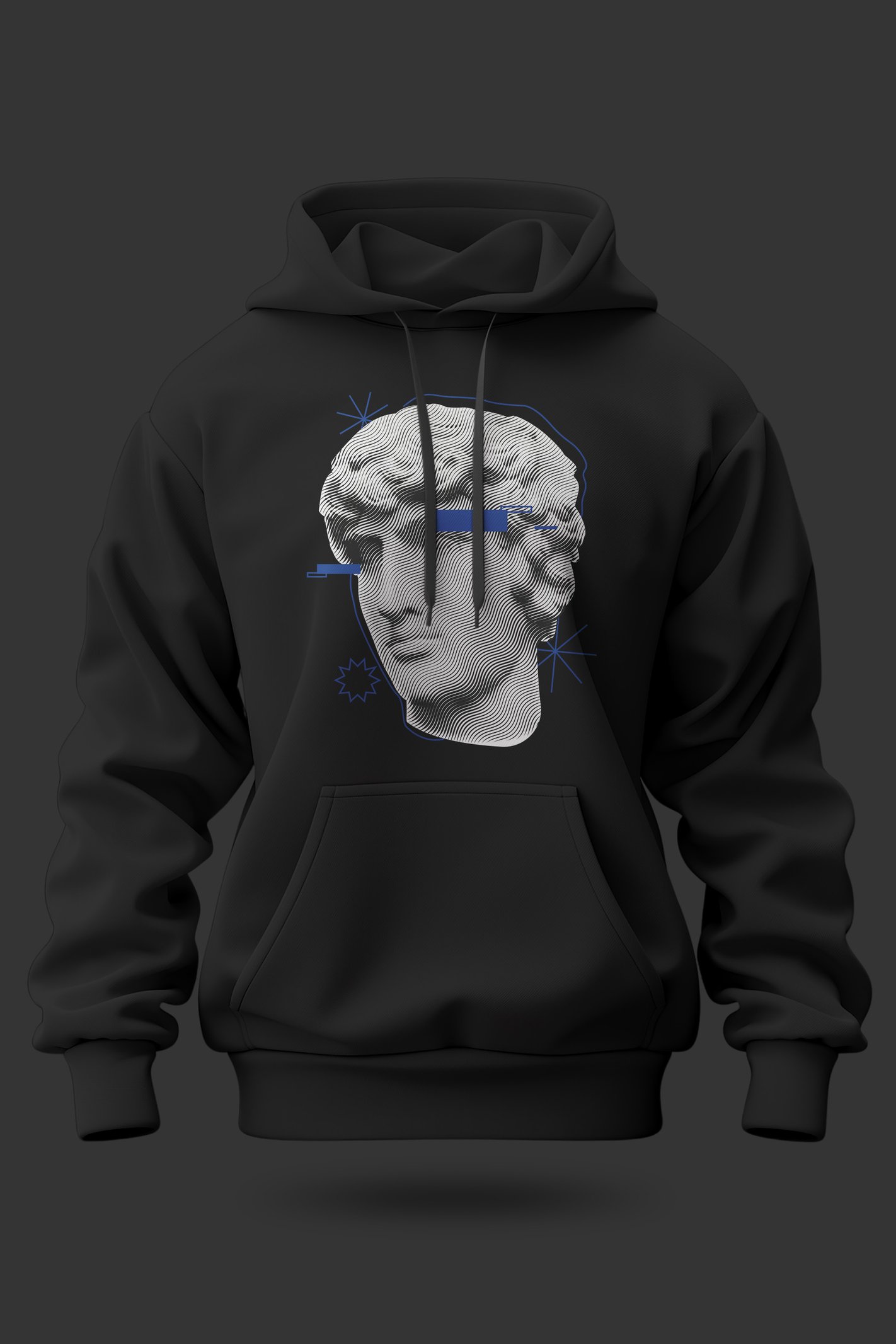 Kalp Kapüşonlu Unisex Sweatshirt