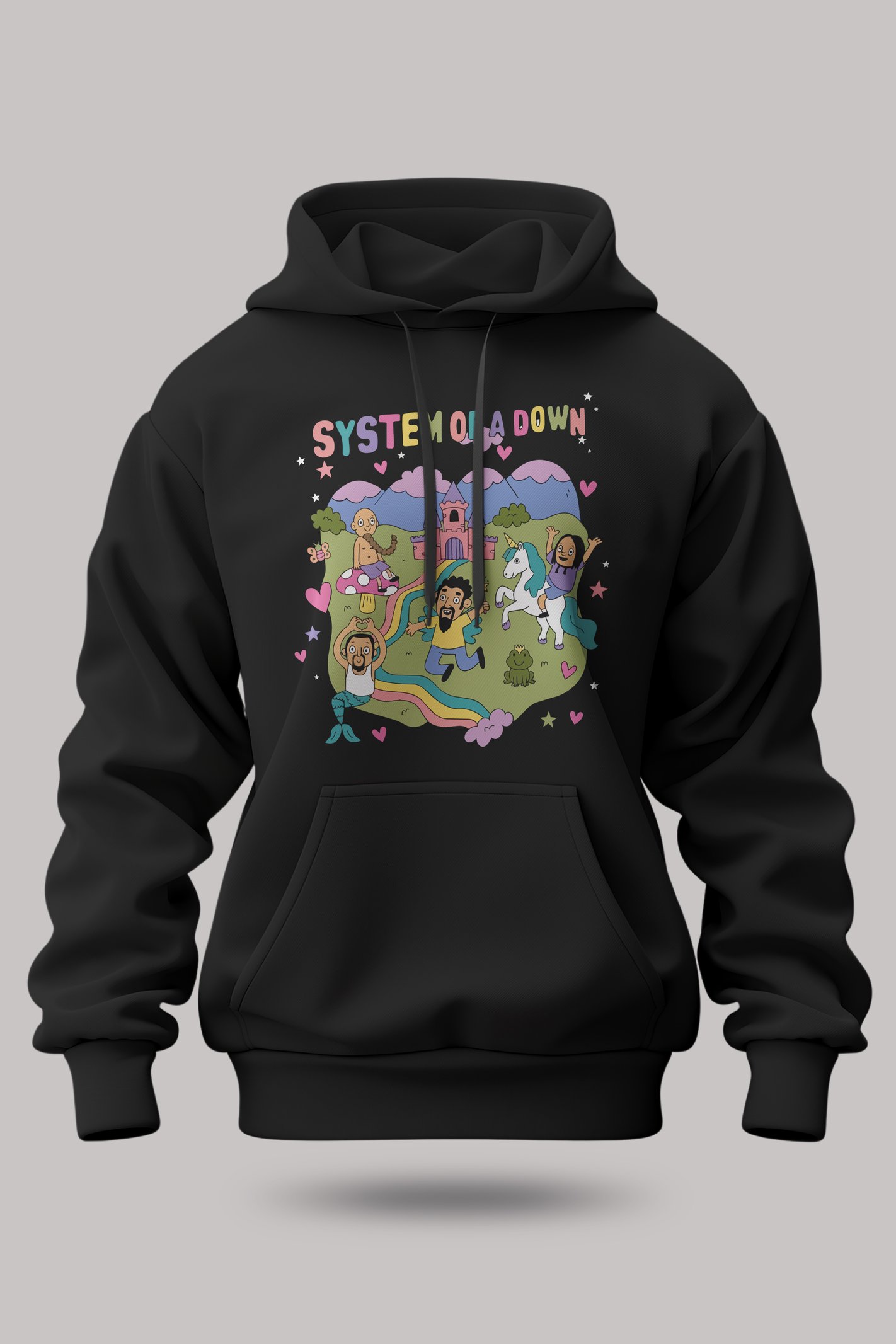 System of a Down Unisex Siyah Kapüşonlu Sweatshirt