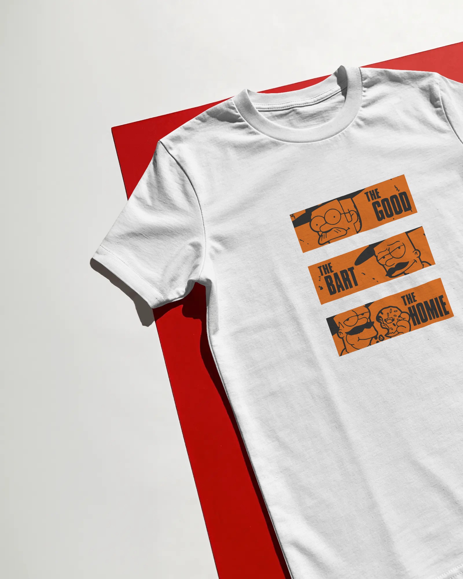 The Good The Bart The Homie Unisex Beyaz Tişört