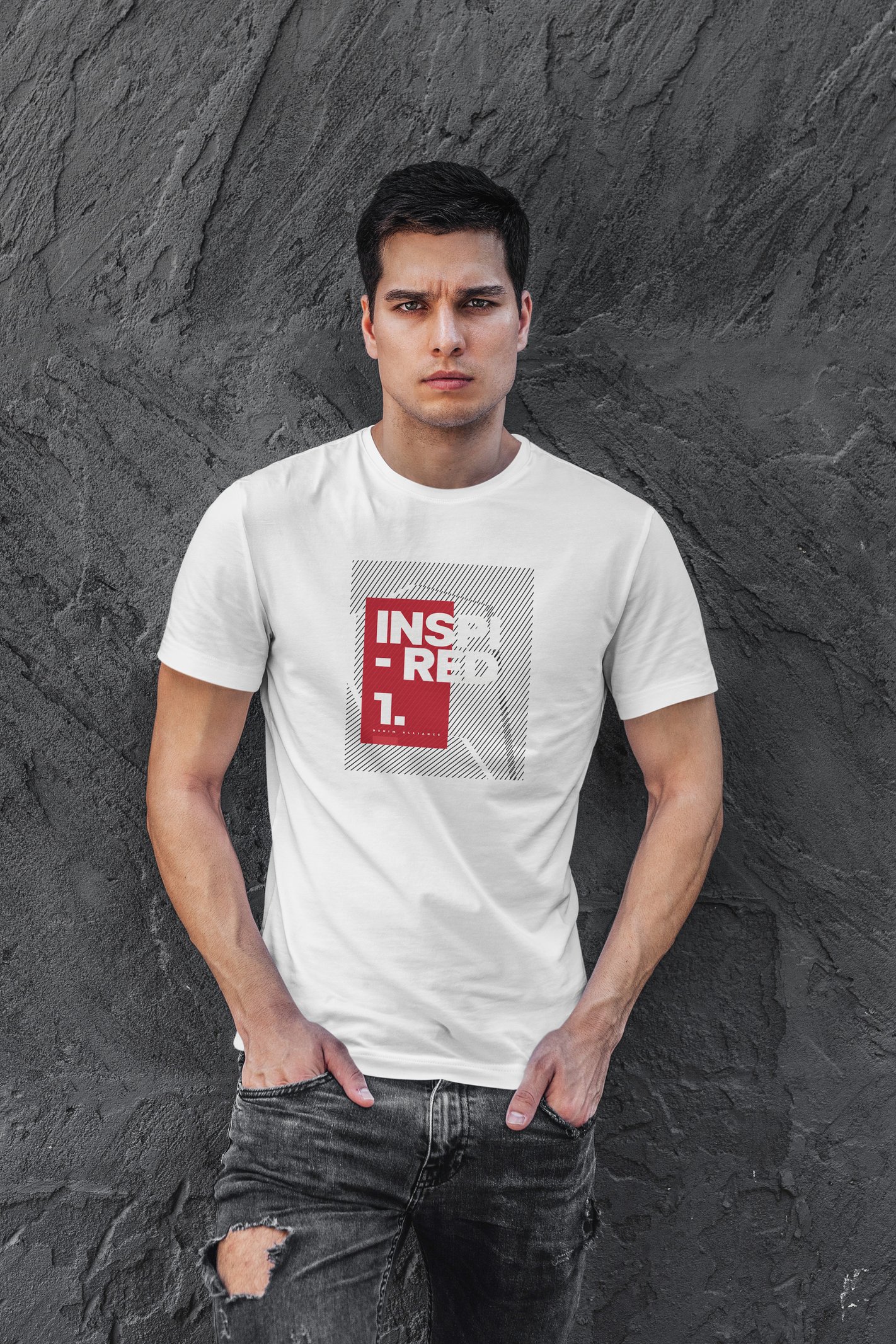 Inspired Dijital Baskı Beyaz Unisex Tişört