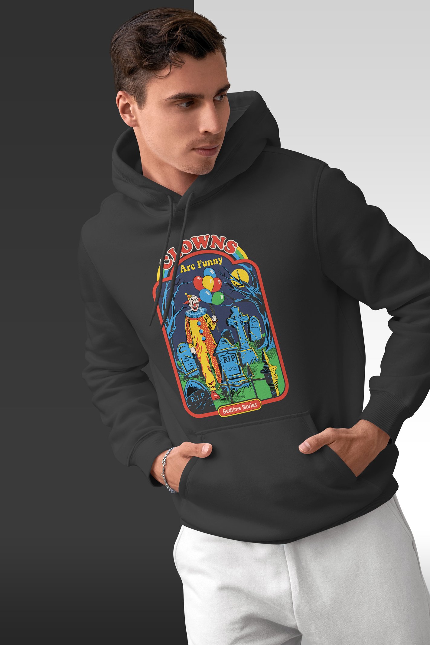 Clown Kapüşonlu Unisex Sweatshirt