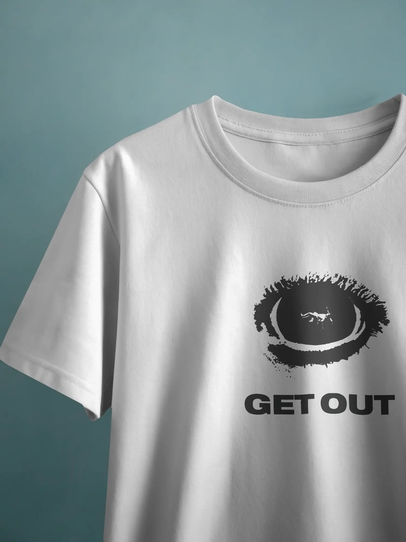 Get Out Unisex Beyaz Tişört