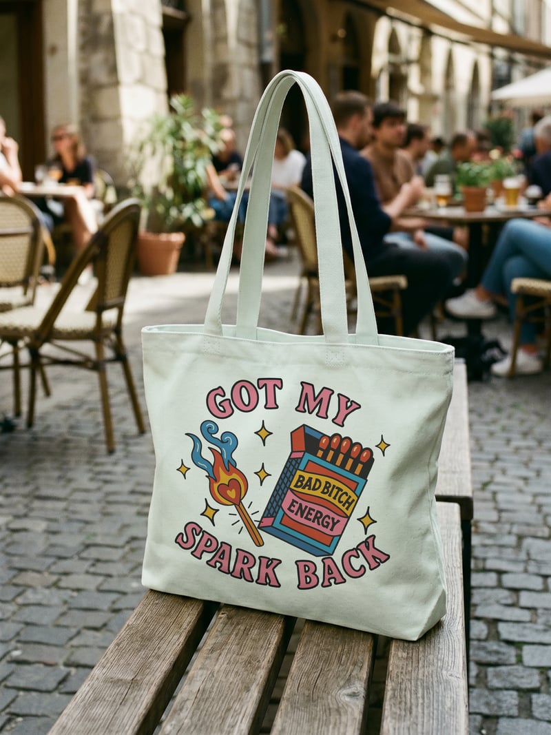 Spark Back Kanvas Astarlı Fermuarlı Omuz Çantası