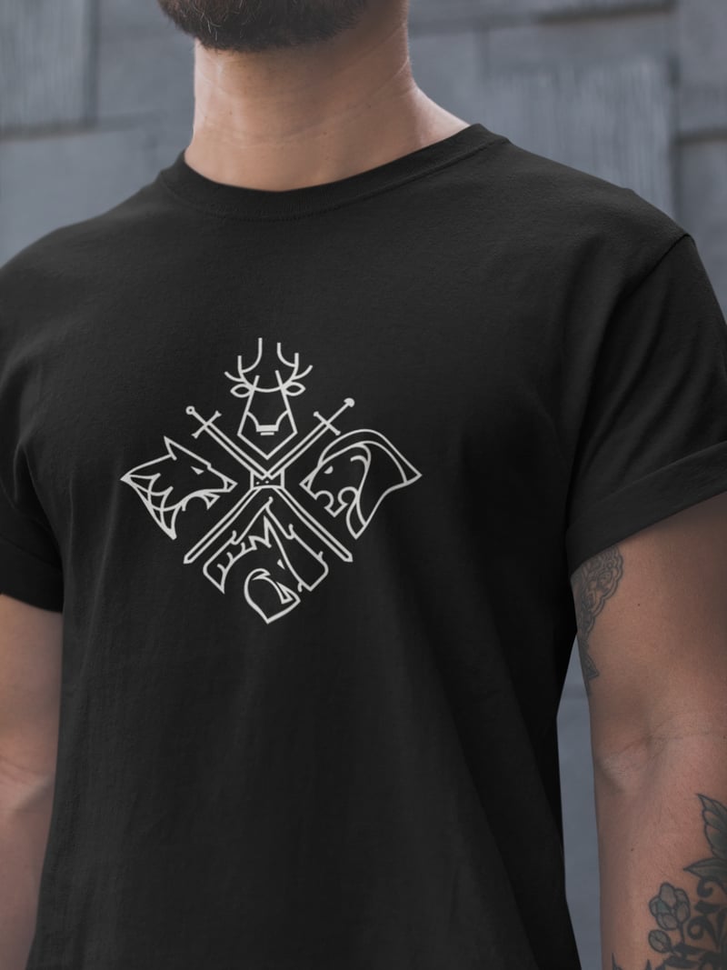 Game of Thrones Hayvan Siyah Tişört