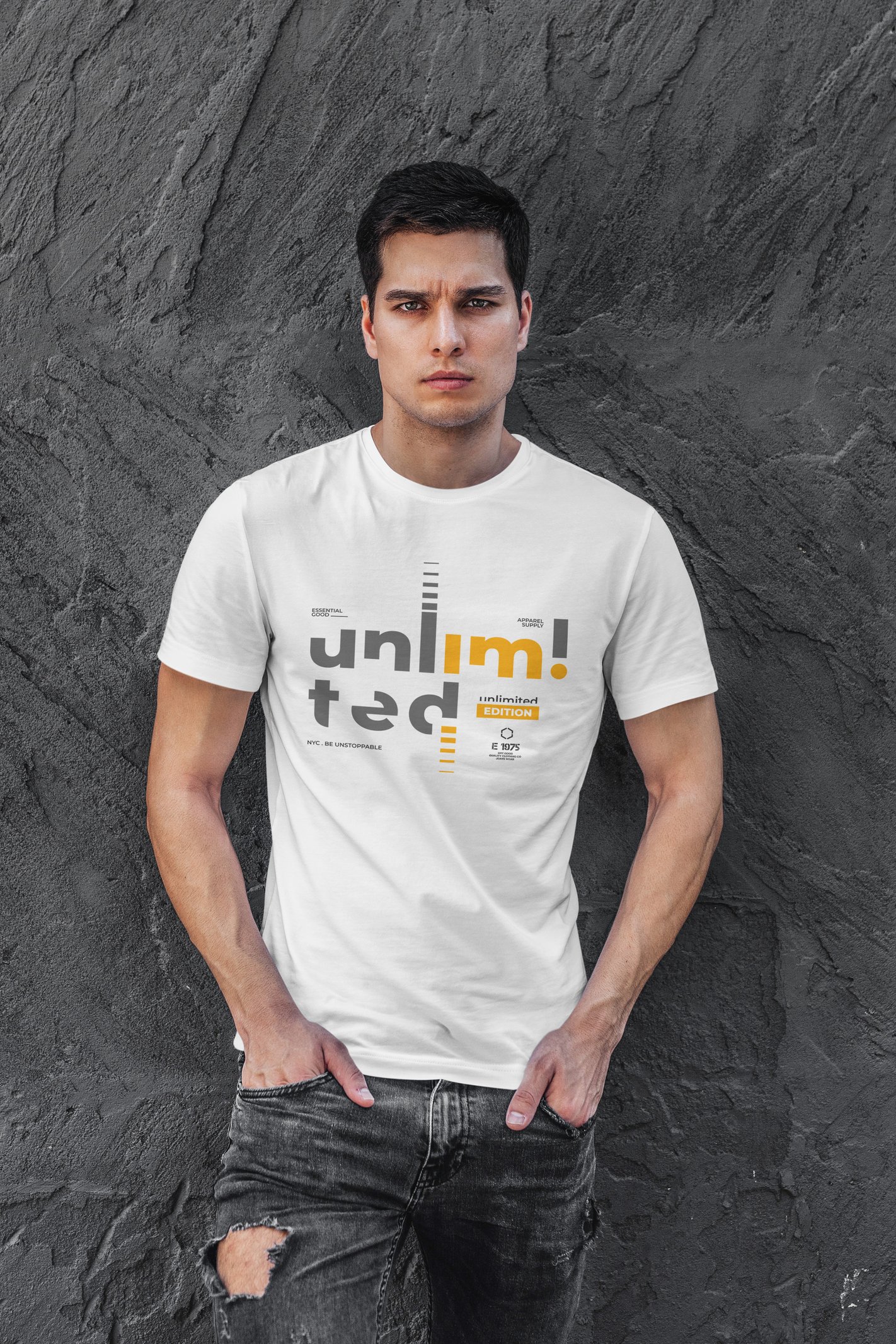 Unlimited Dijital Baskı  Unisex Beyaz T-Shirt