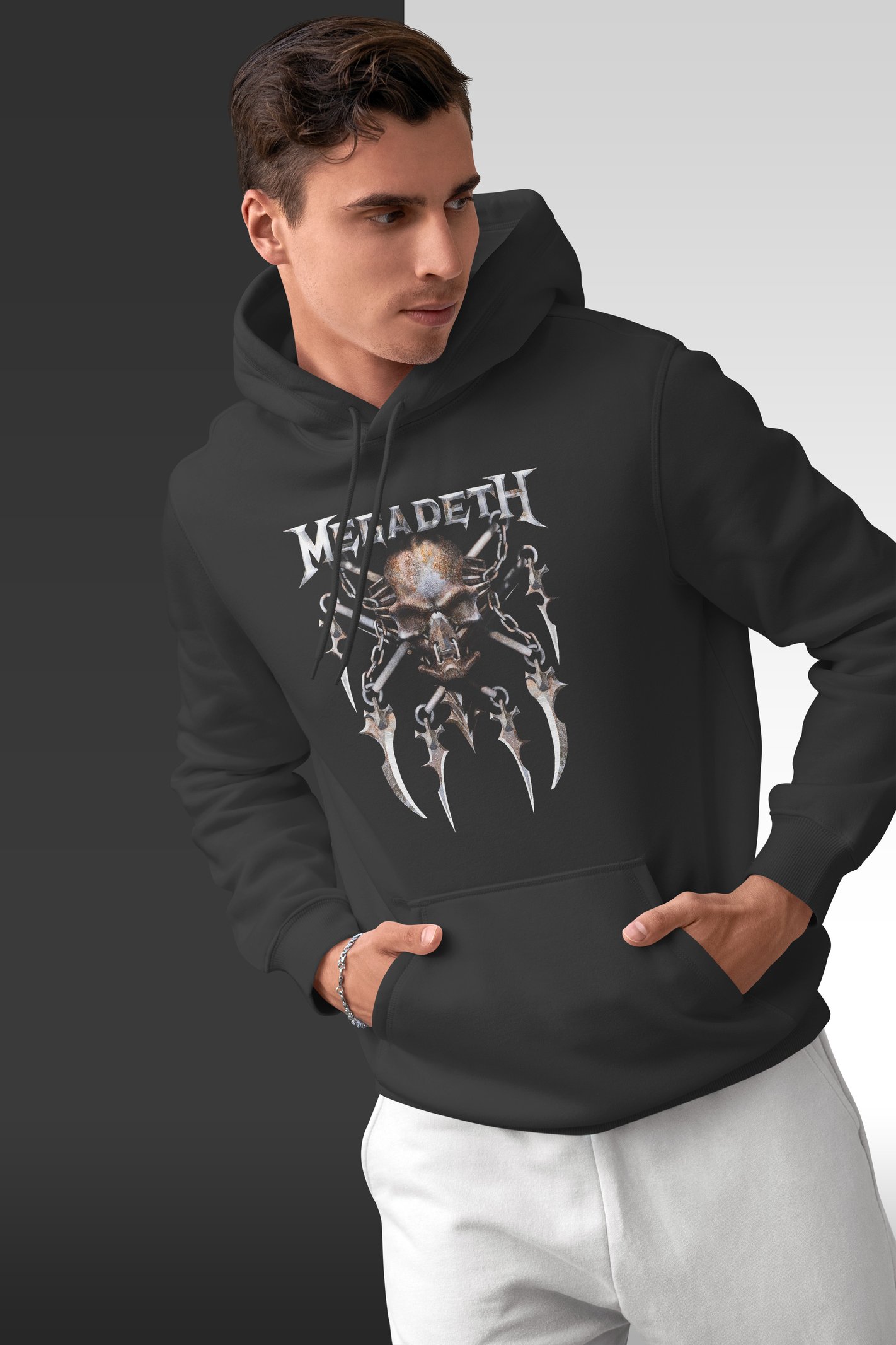 Megadeth Zincir Kapüşonlu Sweatshirt