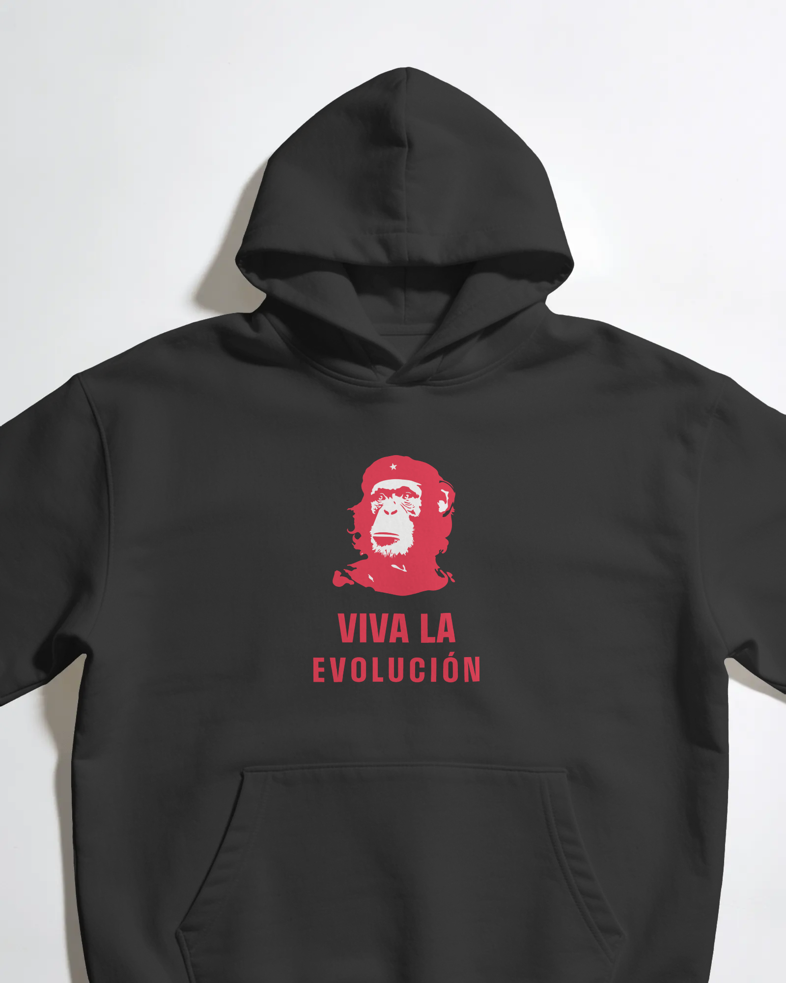 Viva La Evolution Unisex Siyah Kapüşonlu Sweatshirt