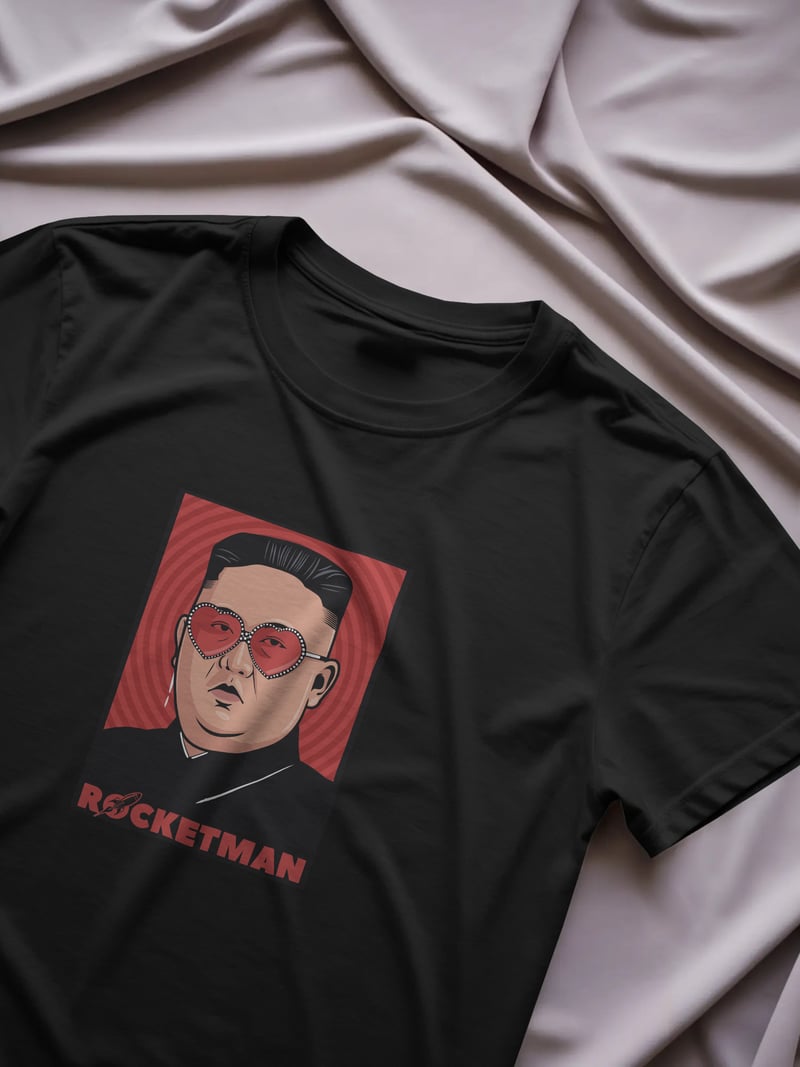 Rocketman Siyah Unisex Tişört
