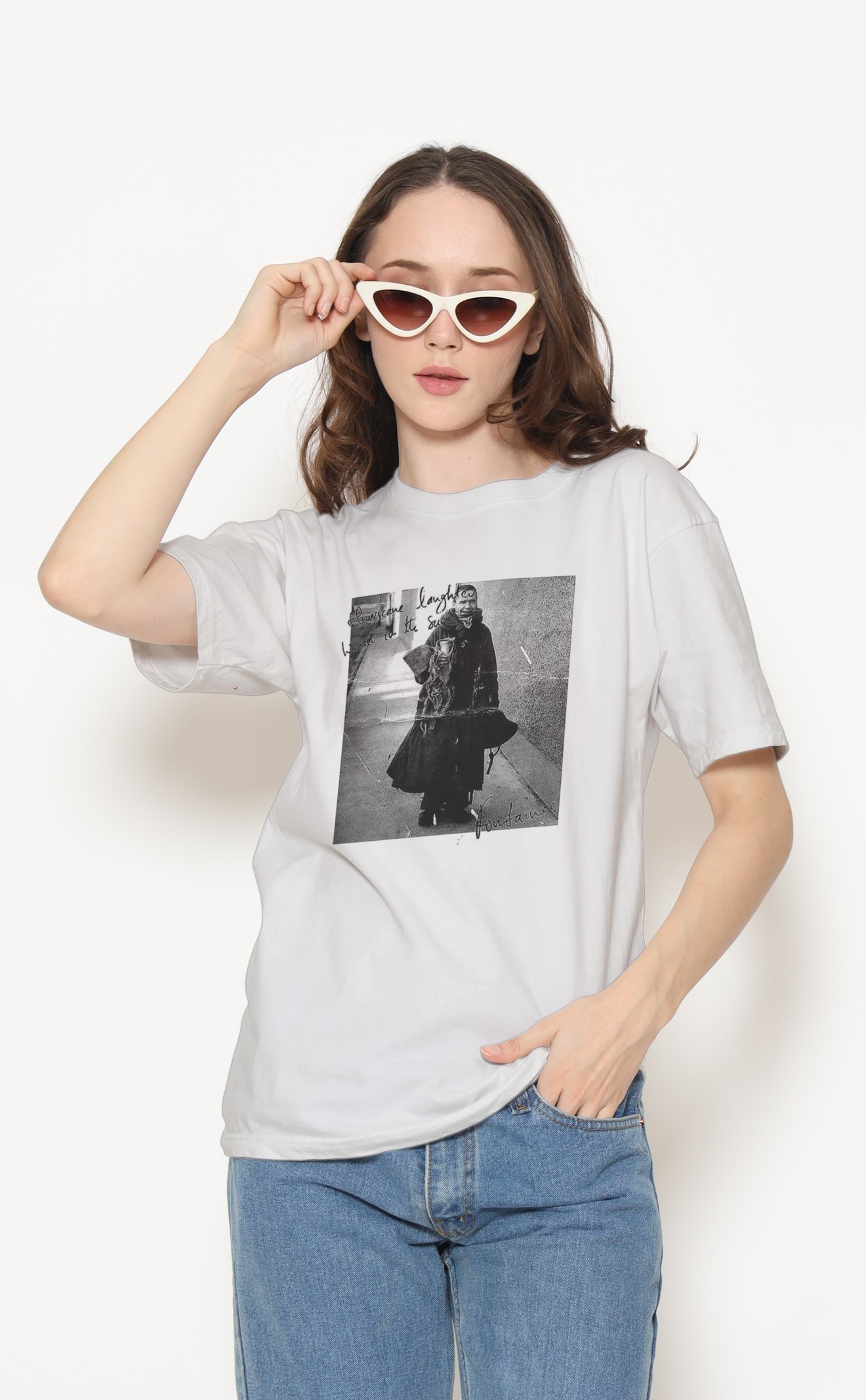 Fontaines DC Unisex Beyaz Tişört