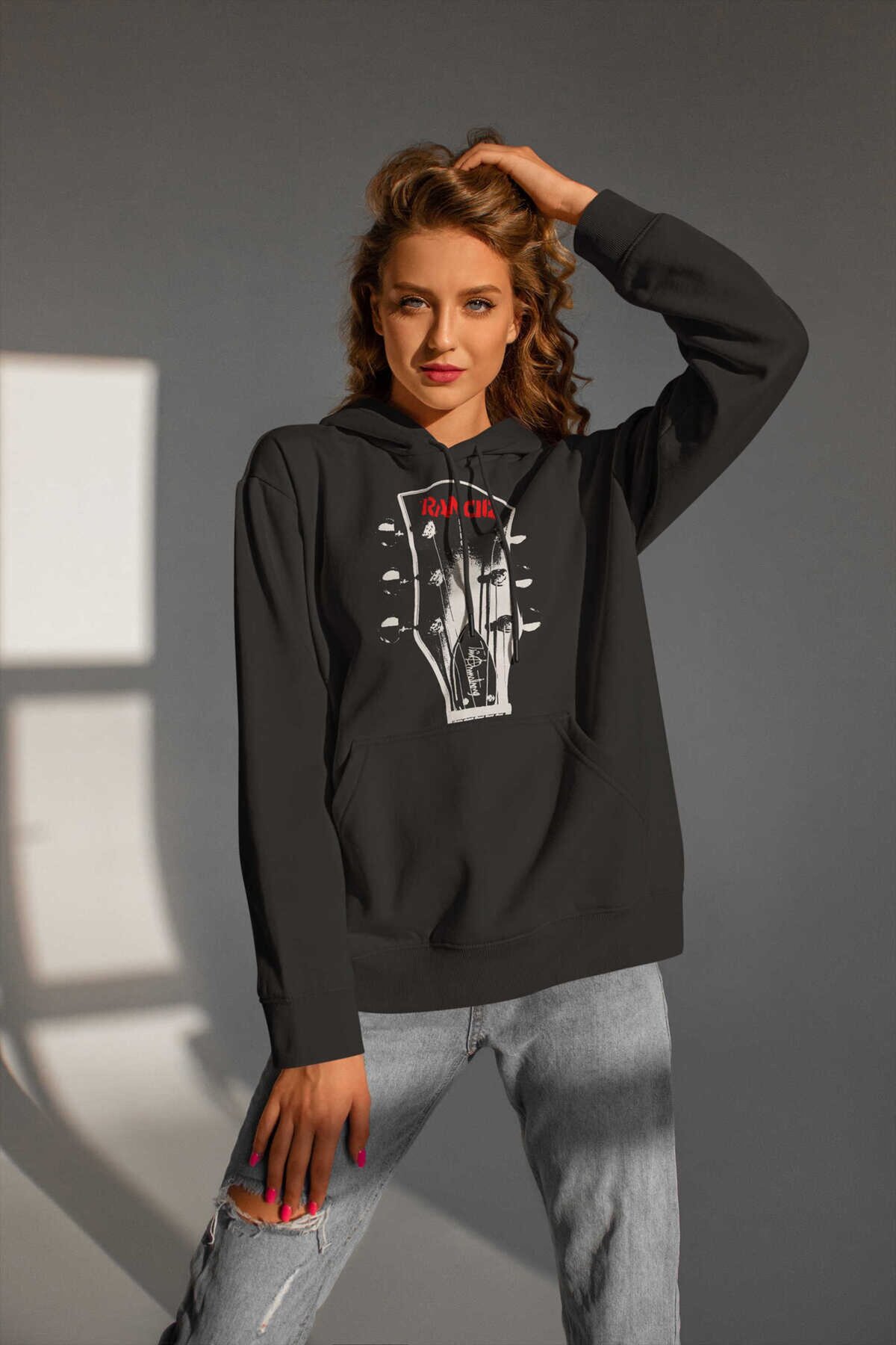 Rancid Gitar Kapüşonlu Sweatshirt