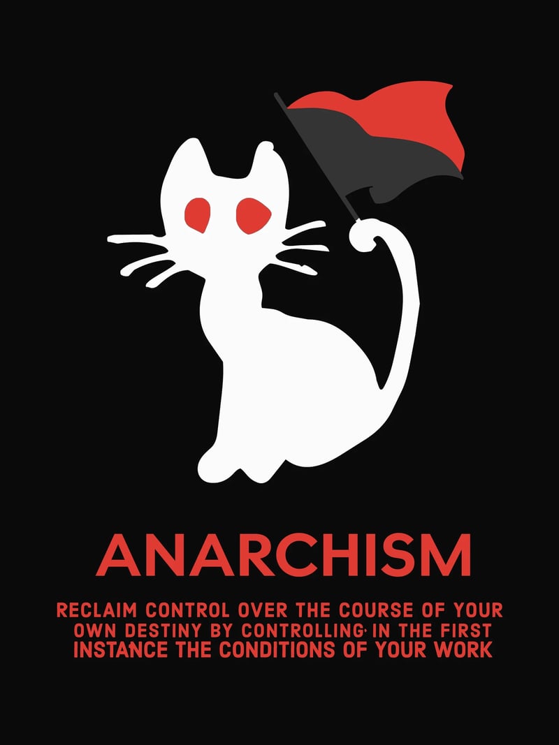 Anarchism Cat baskısının kendisi, ürün üzerinde değil