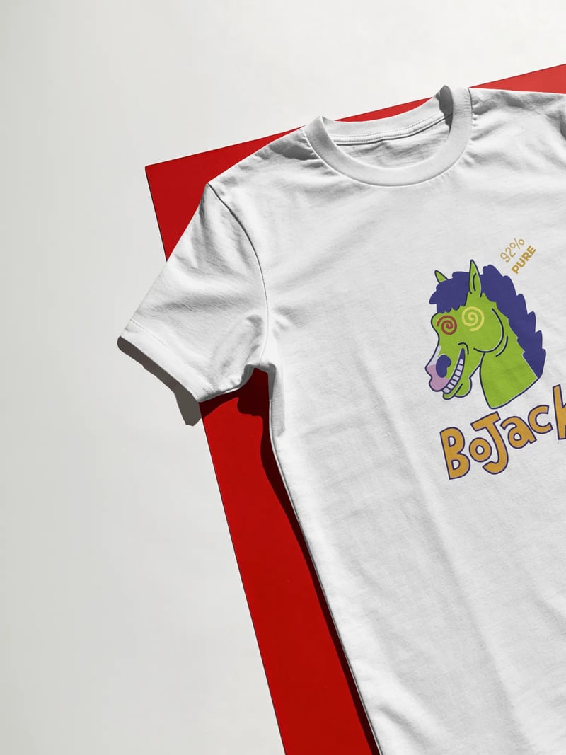 Bojack Horseman Unisex Beyaz Tişört