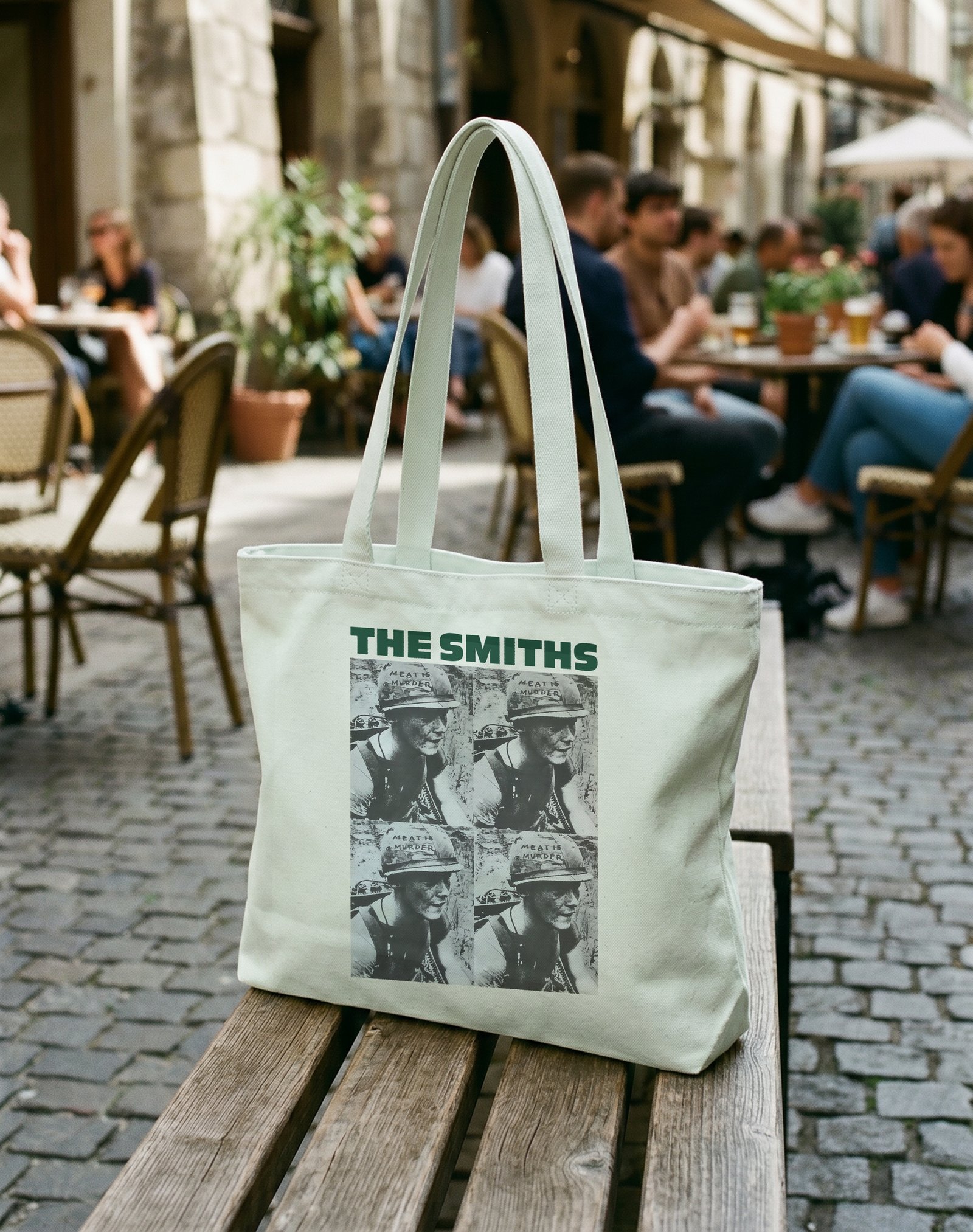 The Smiths Fermuarlı Astarlı Körüklü Kanvas Çanta 35 x 40 cm