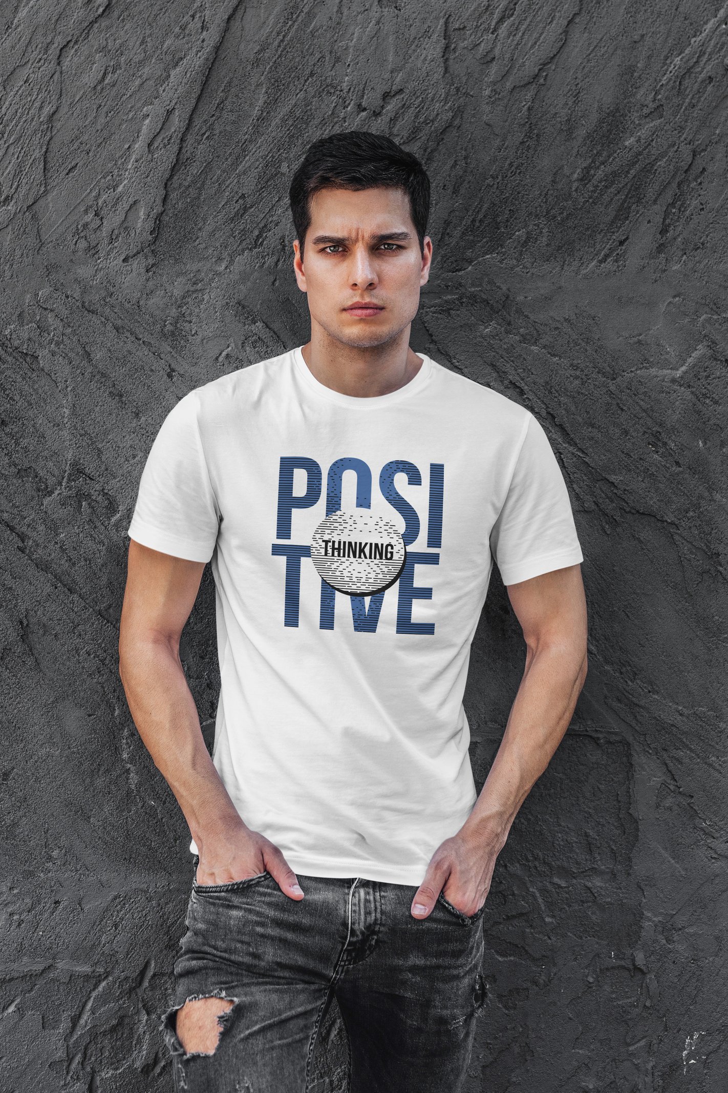 Positive Dijital Baskı Beyaz Unisex Tişört