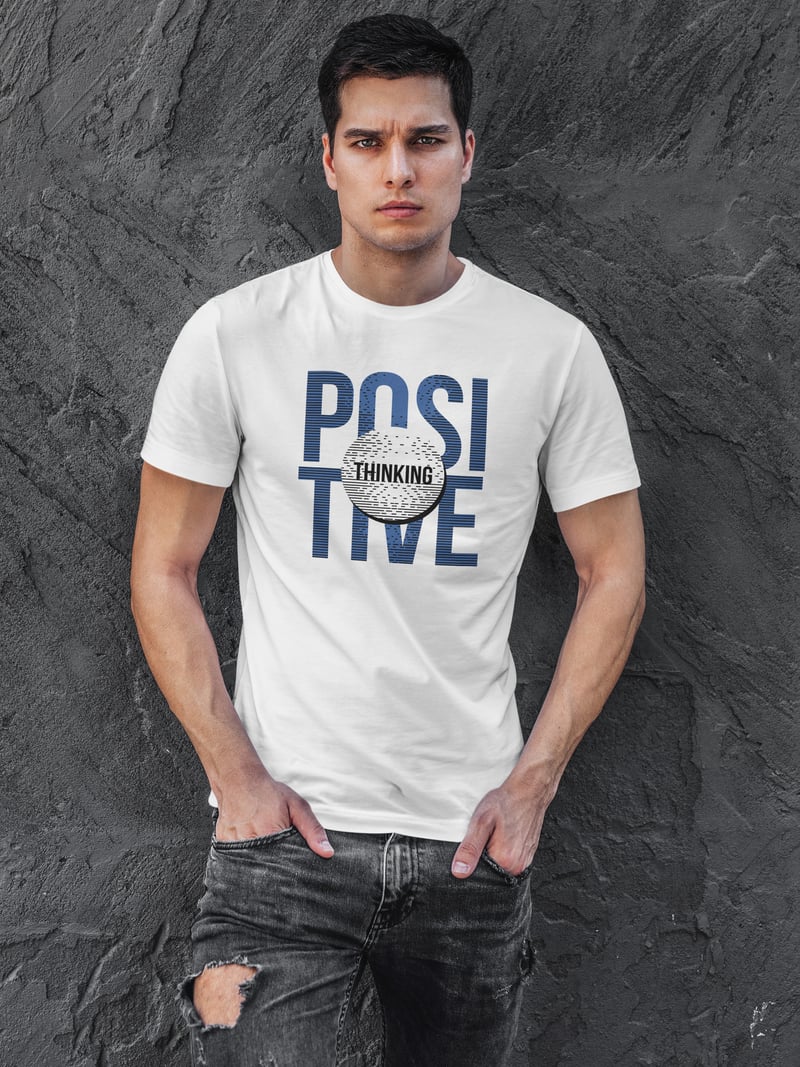Positive Dijital Baskı Beyaz Unisex Tişört