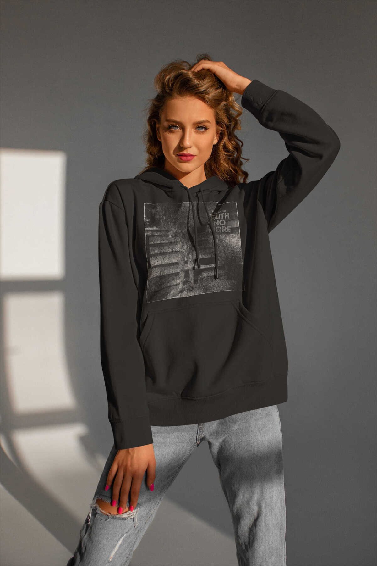 Faith No More Dijital Baskı Kapüşonlu Unisex Sweatshirt