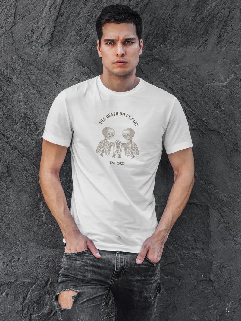 Till Death Dijital Baskı Beyaz Unisex Tişört