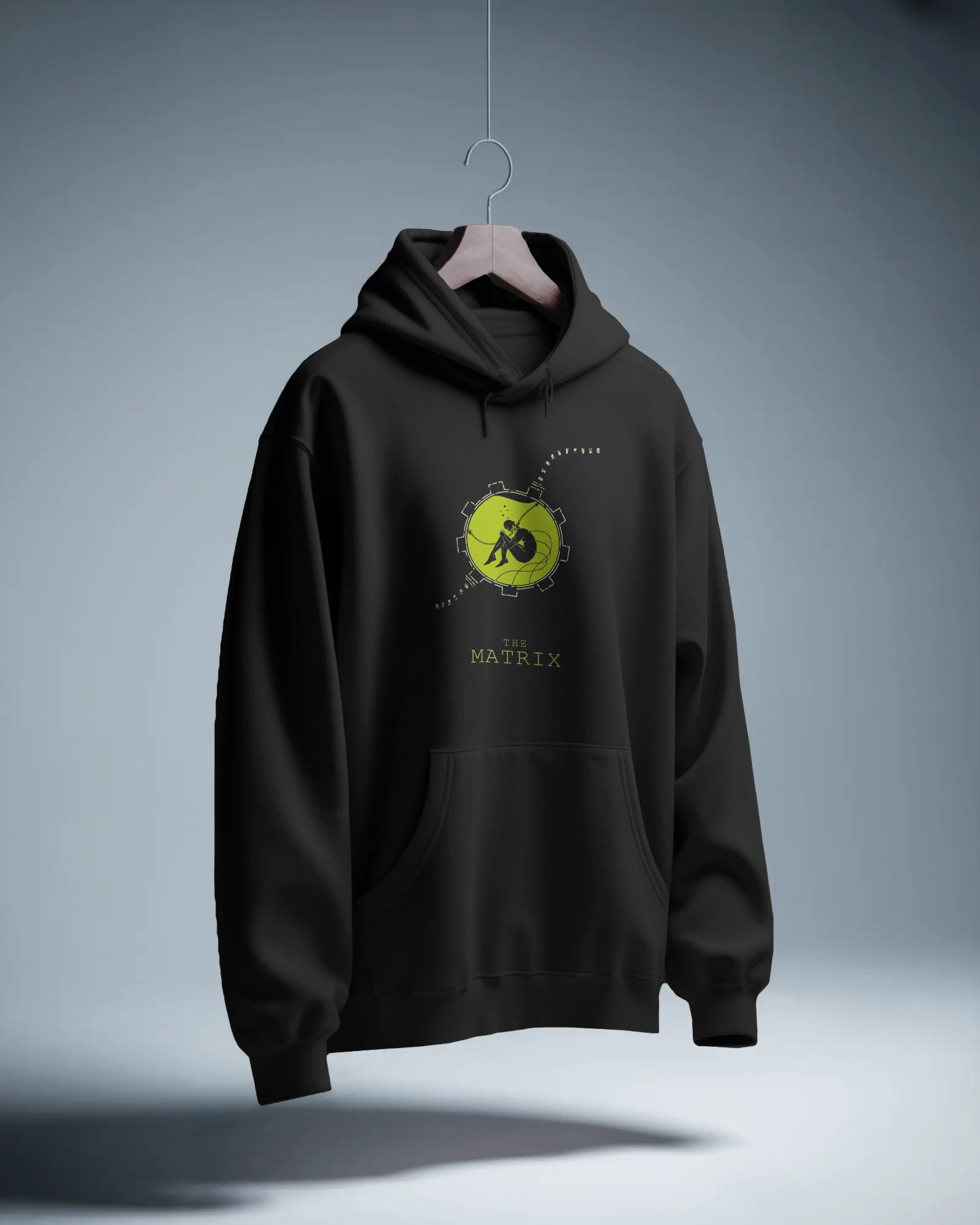 The Matrix Siyah Kapüşonlu Sweatshirt