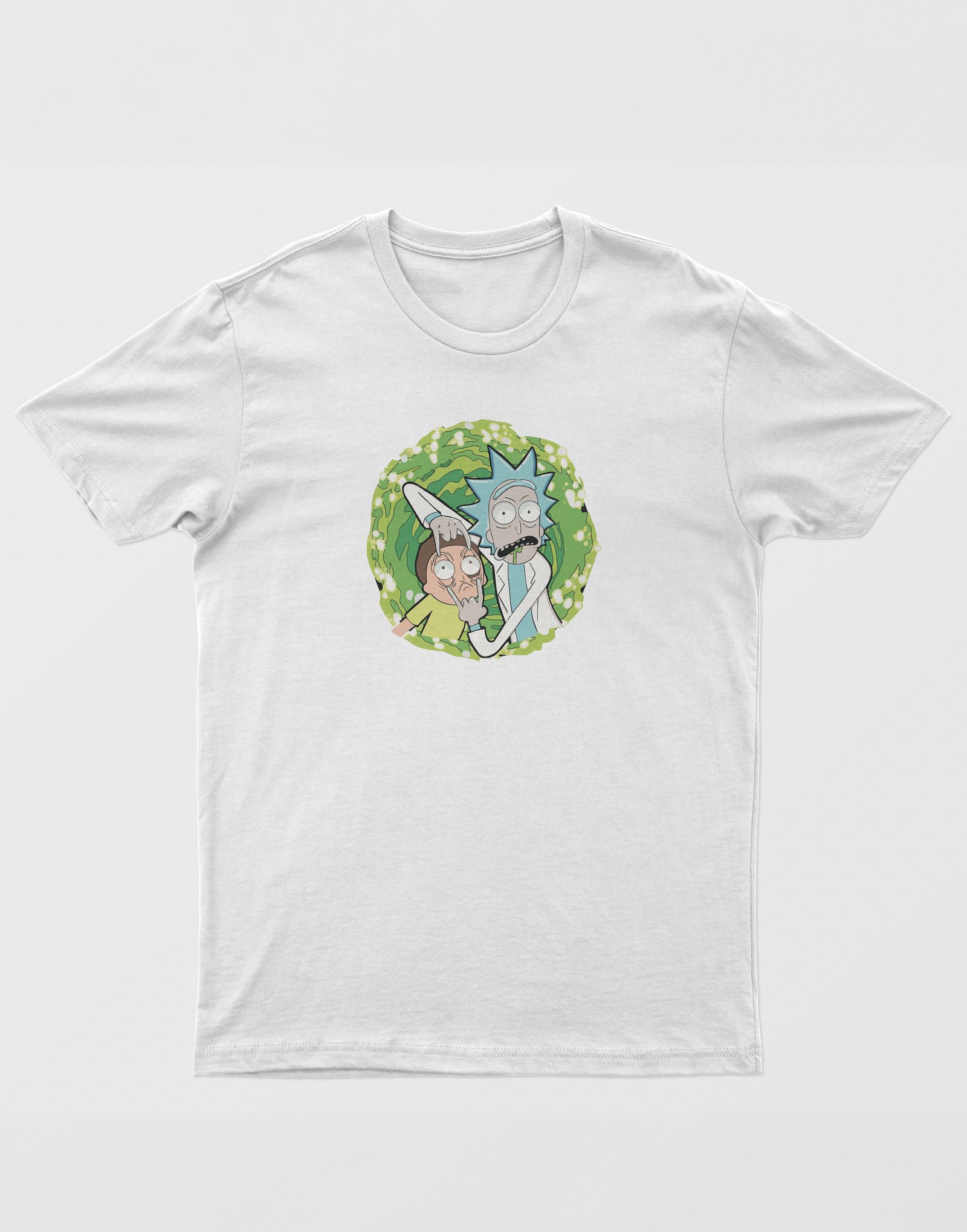 Rick and Morty Unisex Beyaz Tişört