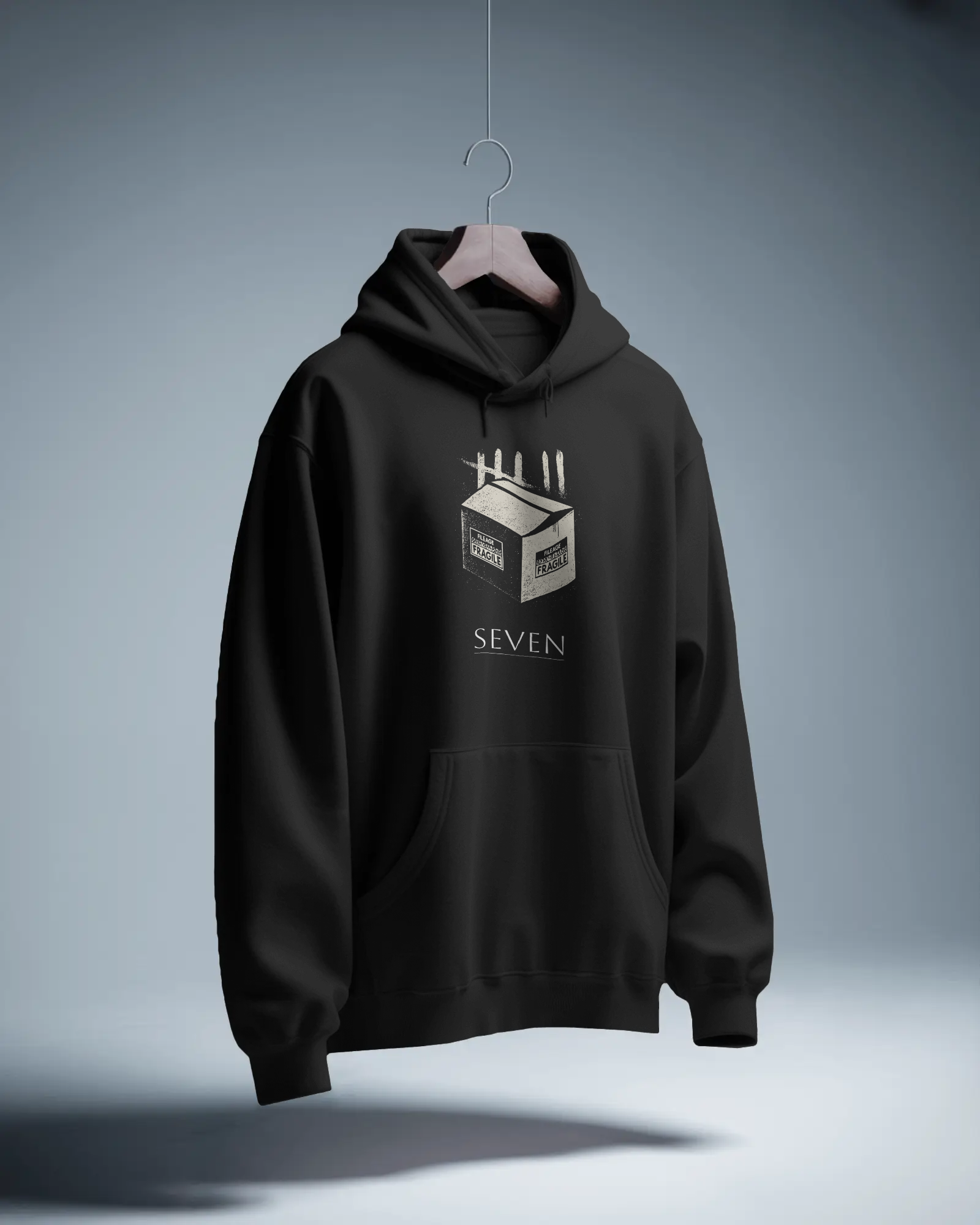 Seven Siyah Kapüşonlu Sweatshirt