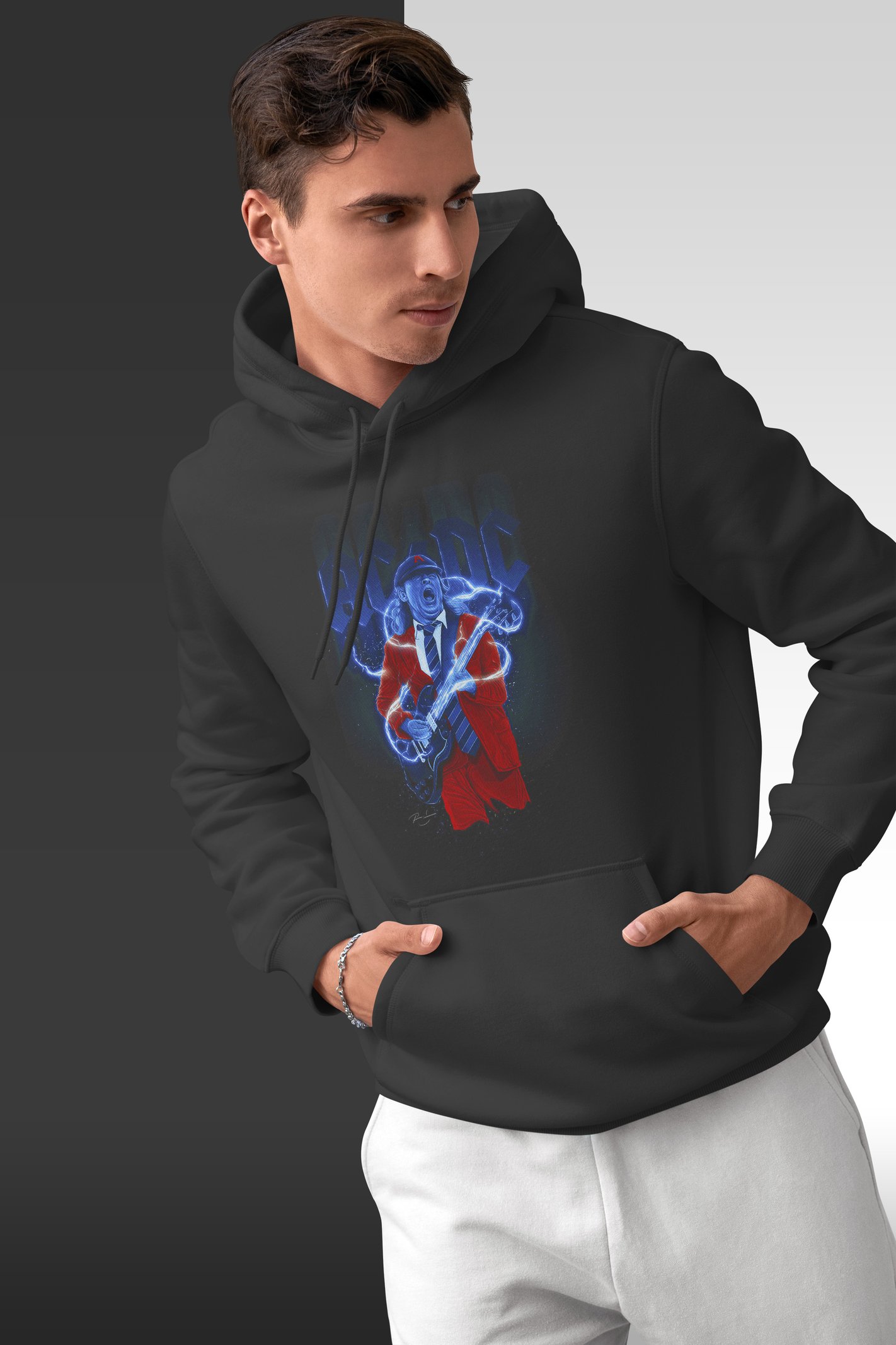 AC/DC Kapüşonlu Unisex Sweatshirt