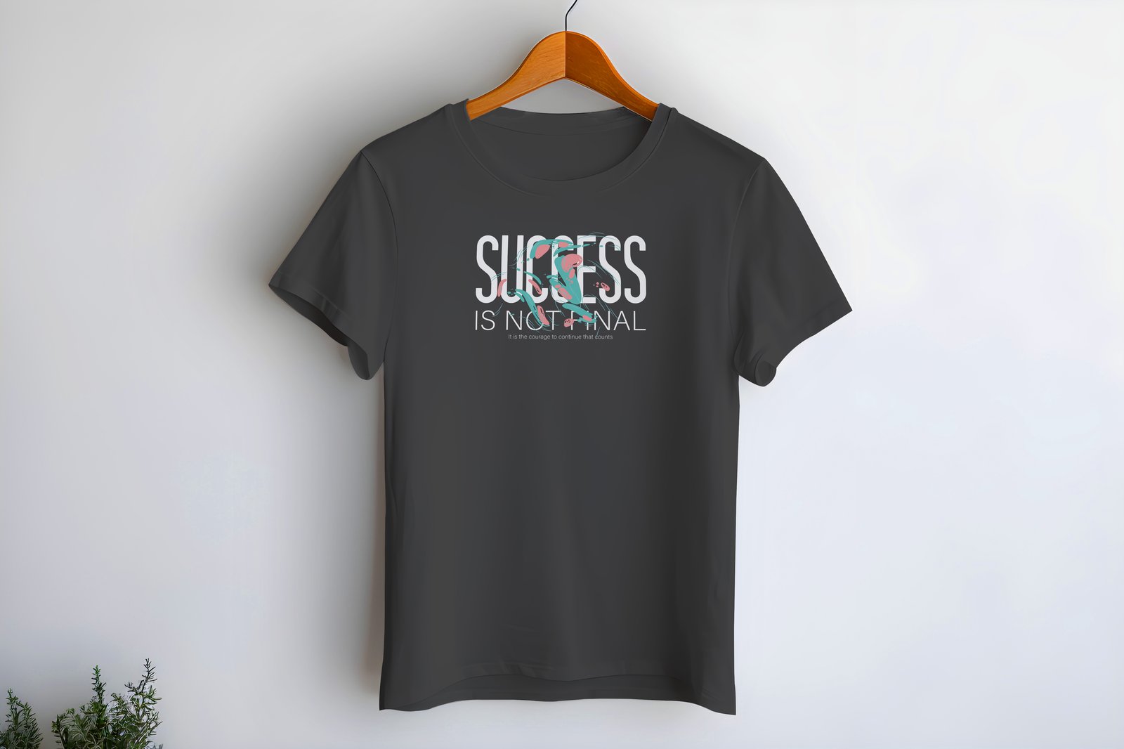 Success Dijital Baskılı Siyah Tişört