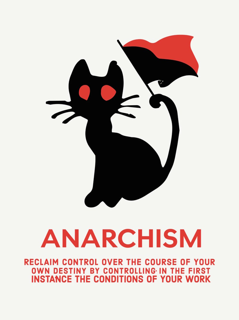 Anarchism Cat baskısının kendisi, ürün üzerinde değil