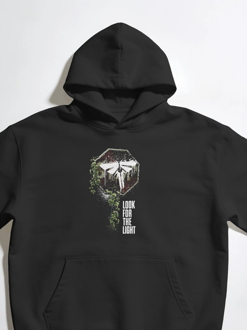 The Last of Us Siyah Kapüşonlu Sweatshirt