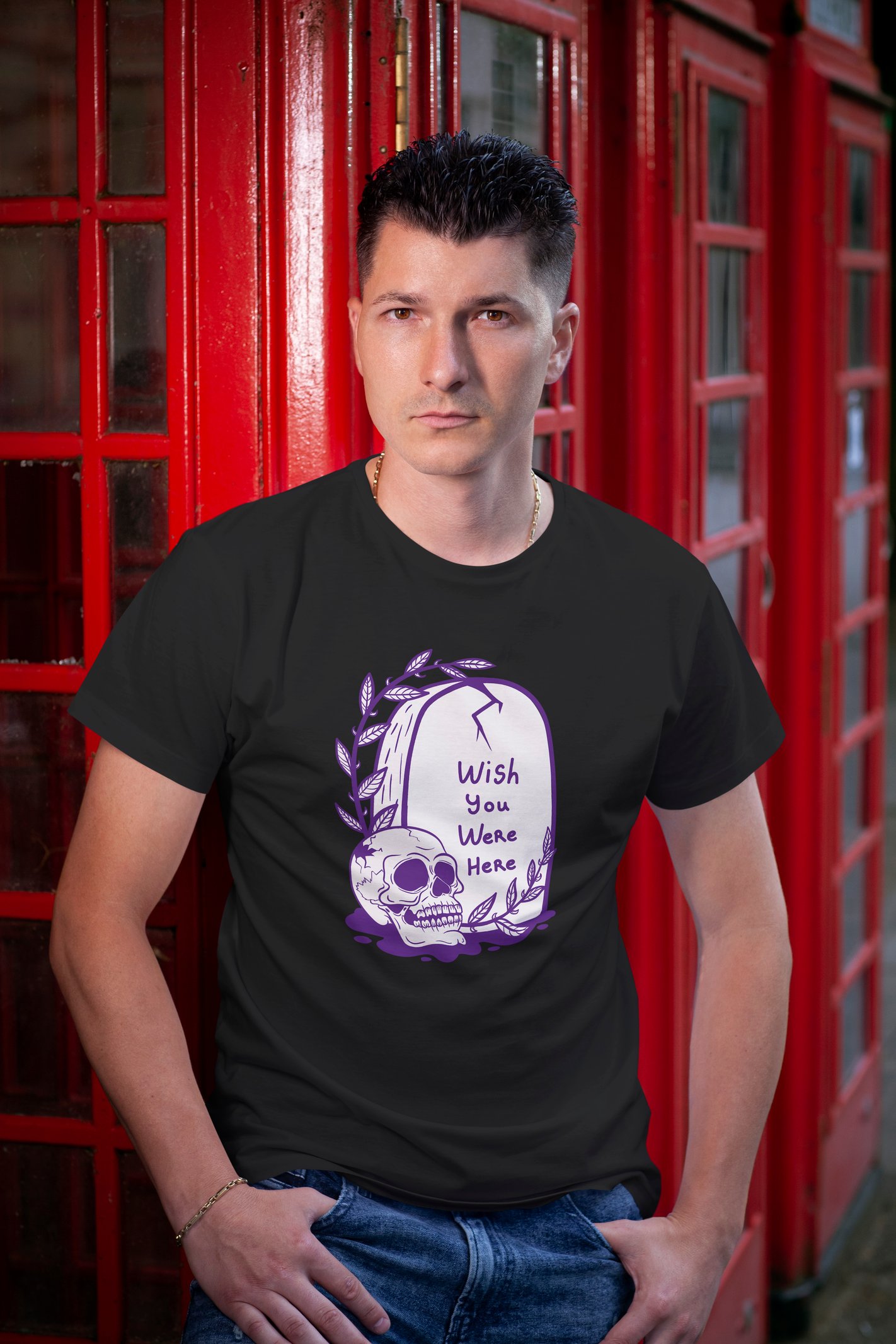 Alien Dijital Baskı Unisex Siyah Tişört