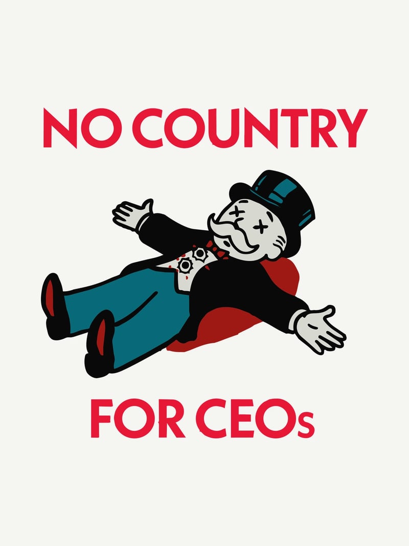 No Country for CEOs baskısının kendisi, ürün üzerinde değil