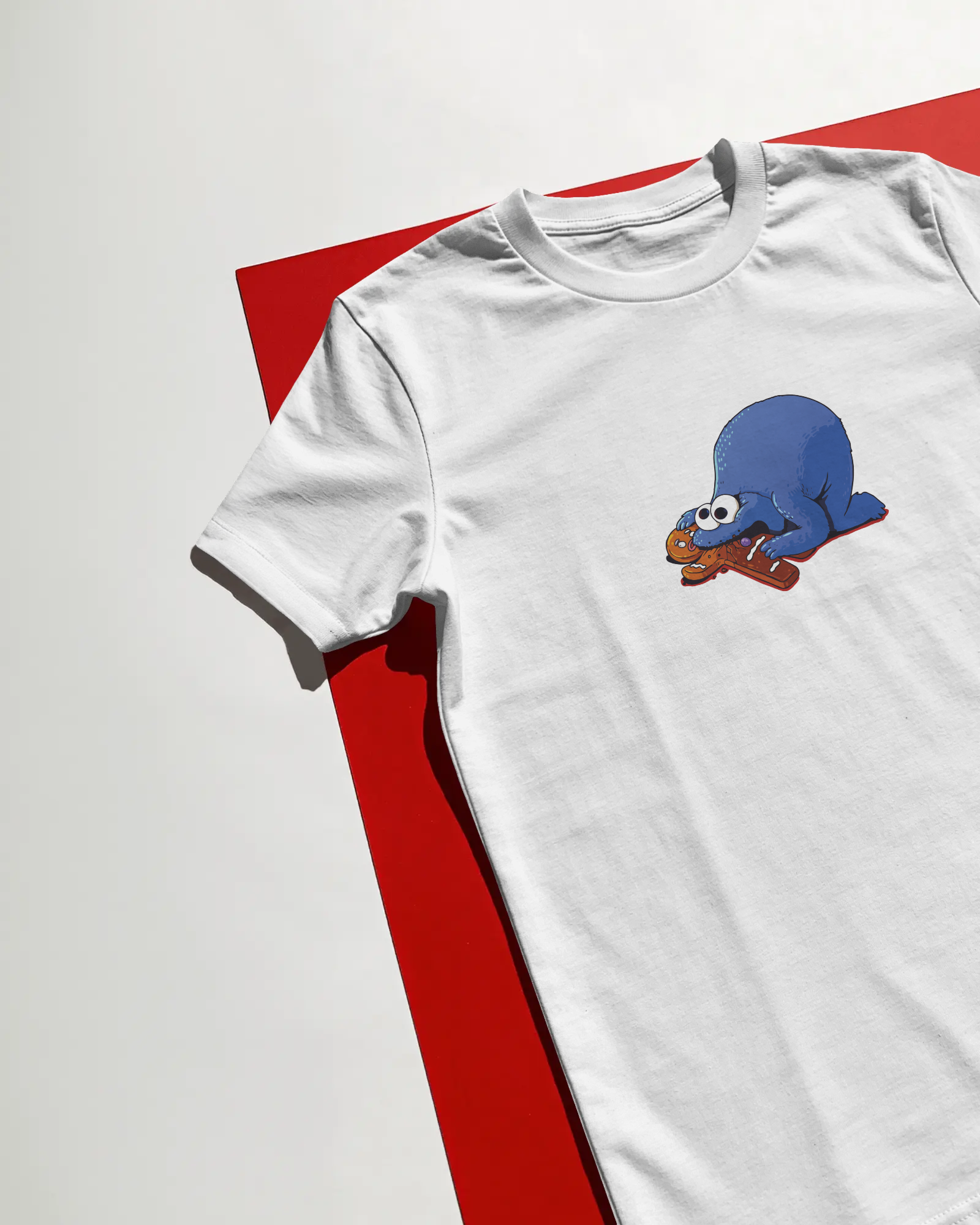 Kurabiye Canavarı Unisex Beyaz Tişört