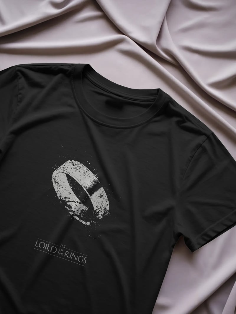 The Lord of the Rings Yüzüklerin Efendisi Siyah Unisex Tişört