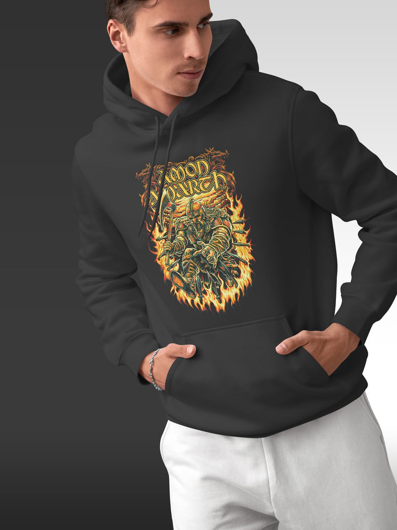 Amon Amarth Alev Kapüşonlu Sweatshirt