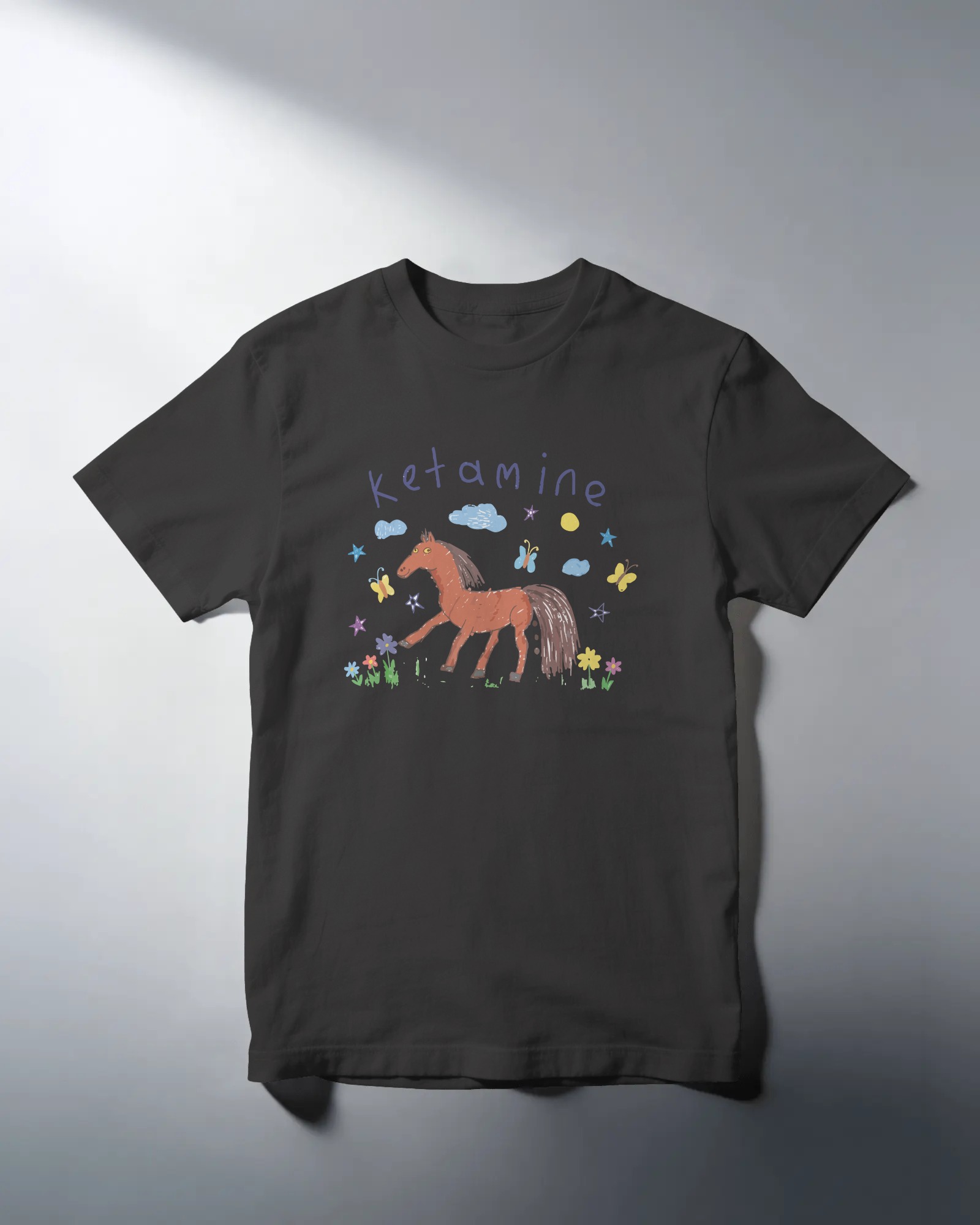 Ketamine Unisex Siyah Tişört