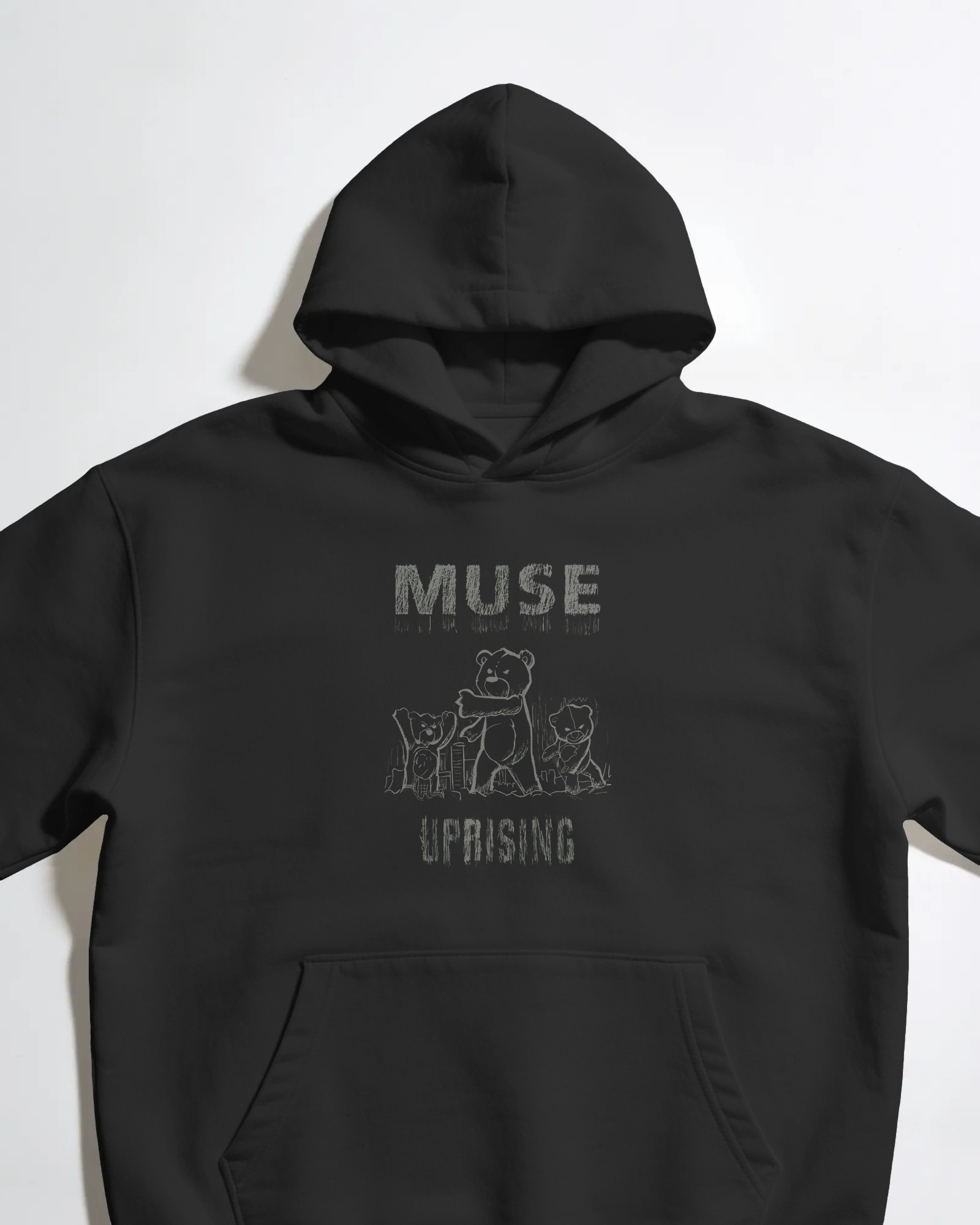 Muse Siyah Kapüşonlu Sweatshirt